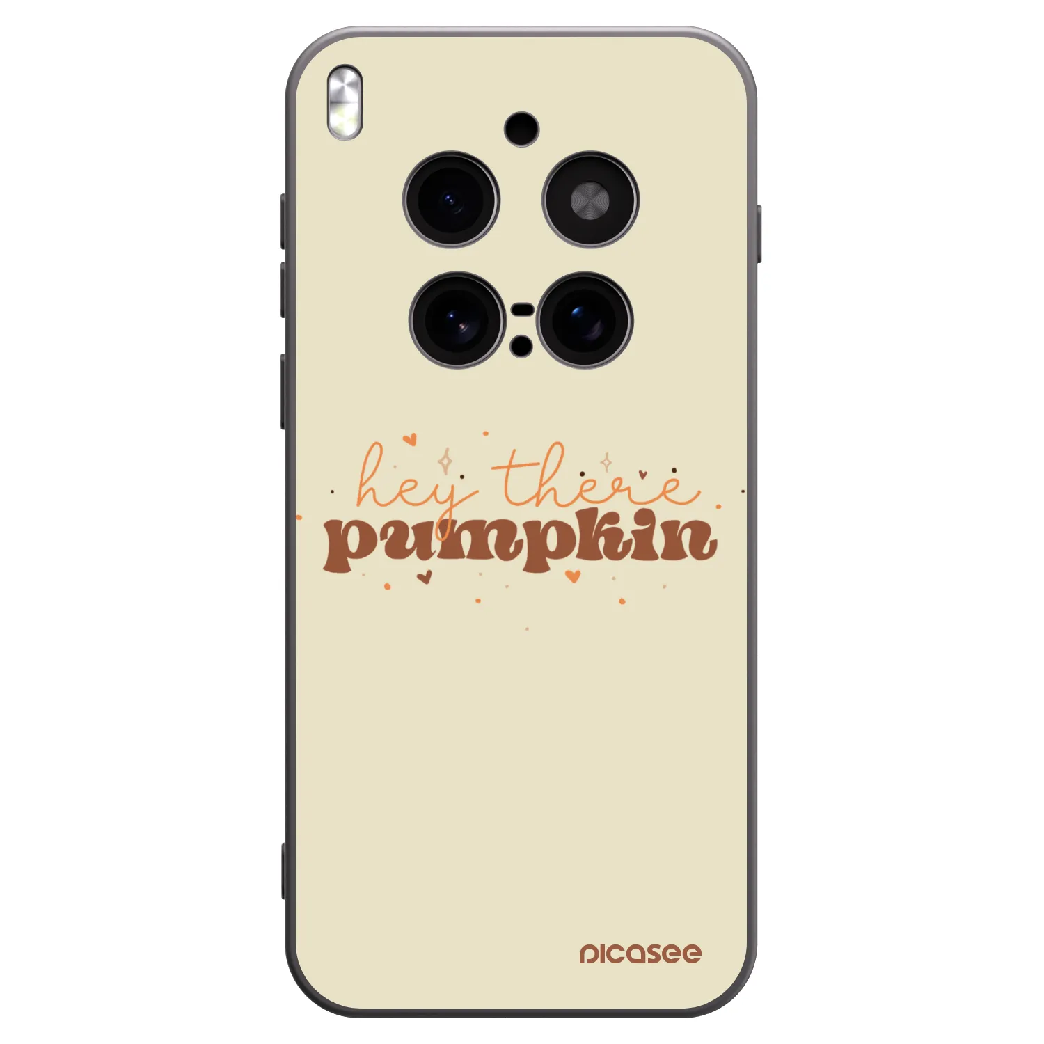Picasee Μαύρη θήκη σιλικόνης για Vivo X300 Pro - Hey there pumpkin
