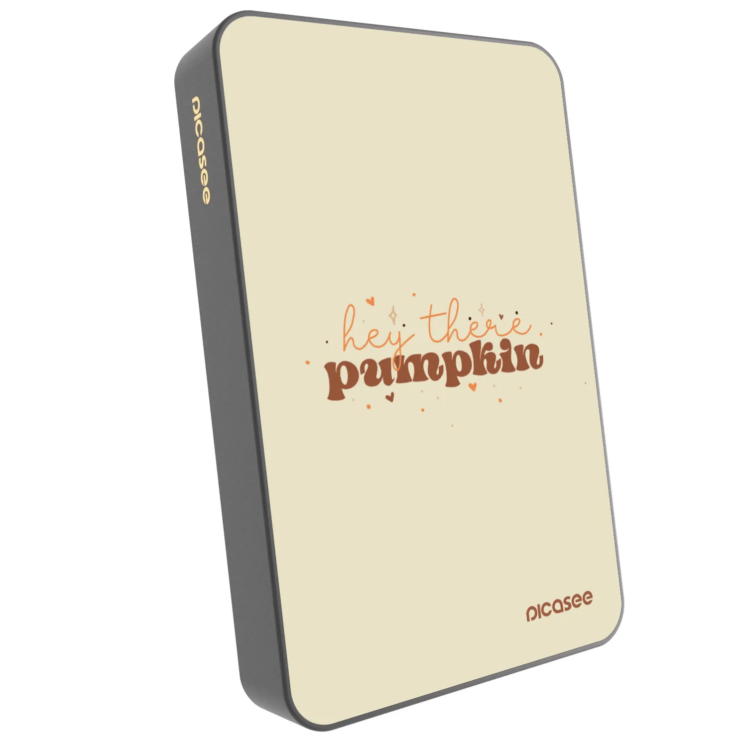Picasee Powerbank με MagSafe 10 000 mAh Γκρί - Hey there pumpkin