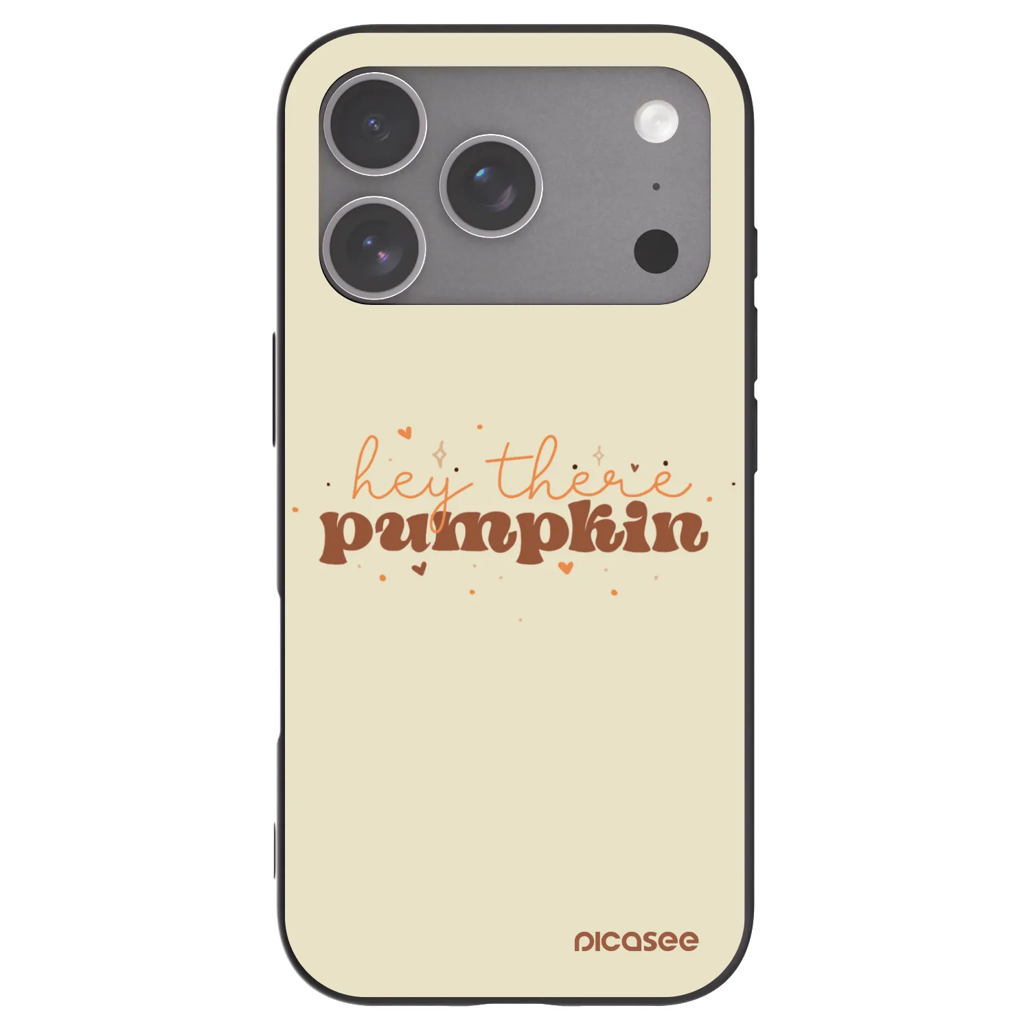 Picasee Μαύρη θήκη σιλικόνης για Apple iPhone 18 Pro - Hey there pumpkin