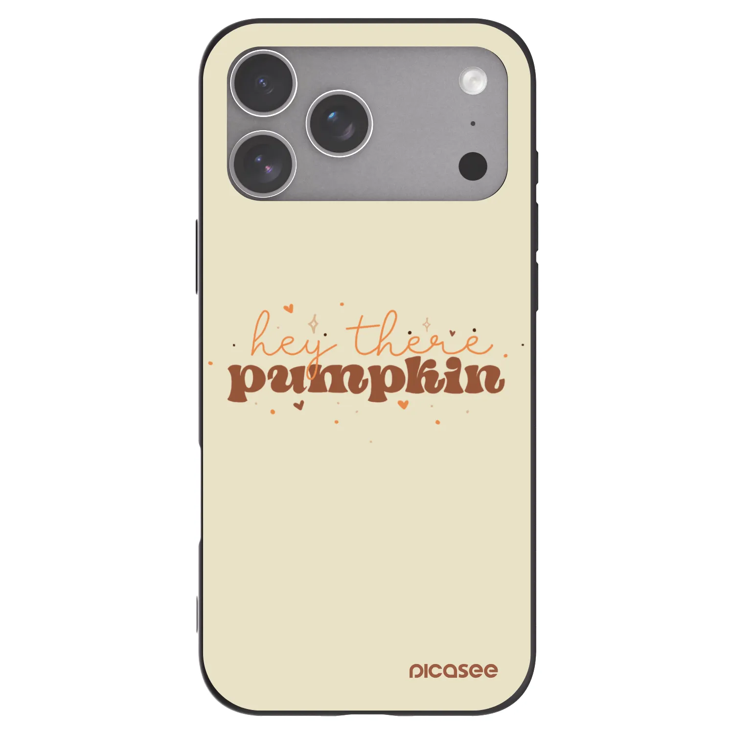 Picasee Μαύρη θήκη σιλικόνης για Apple iPhone 18 Pro Max - Hey there pumpkin