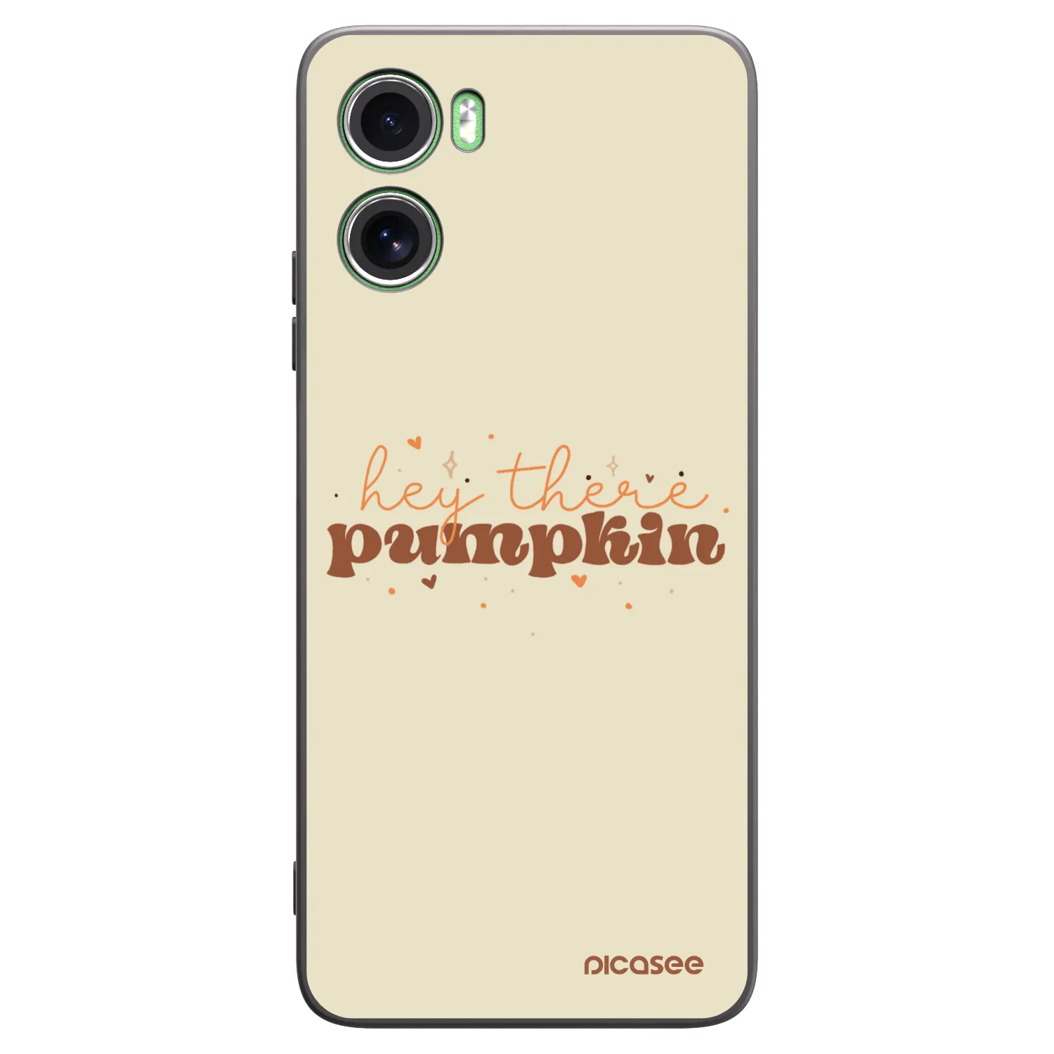 Picasee Μαύρη θήκη σιλικόνης για Motorola Moto G06 - Hey there pumpkin
