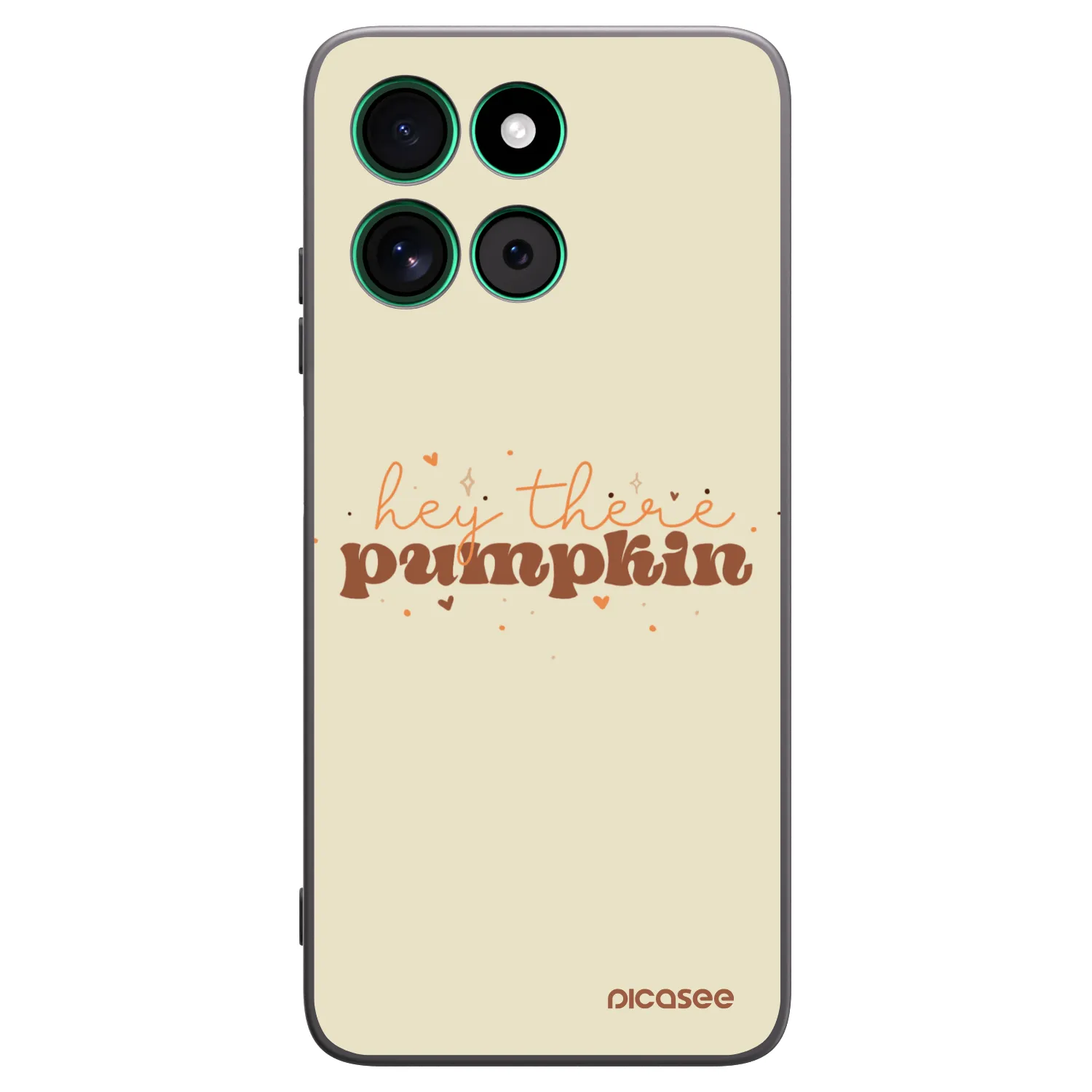 Picasee Μαύρη θήκη σιλικόνης για Motorola Moto G57 Power - Hey there pumpkin