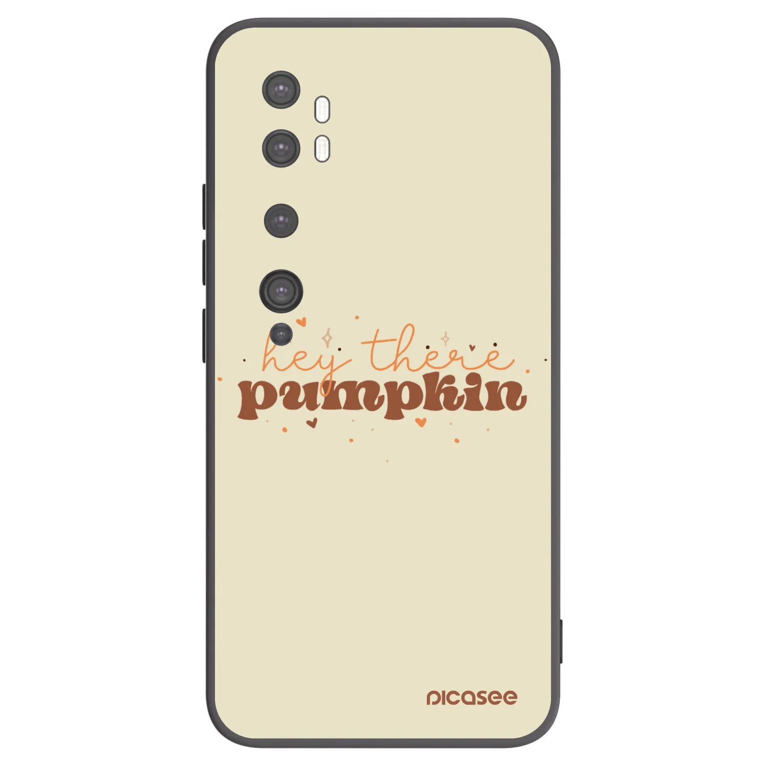 Picasee Μαύρη θήκη σιλικόνης για Xiaomi Mi Note 10 (Pro) - Hey there pumpkin