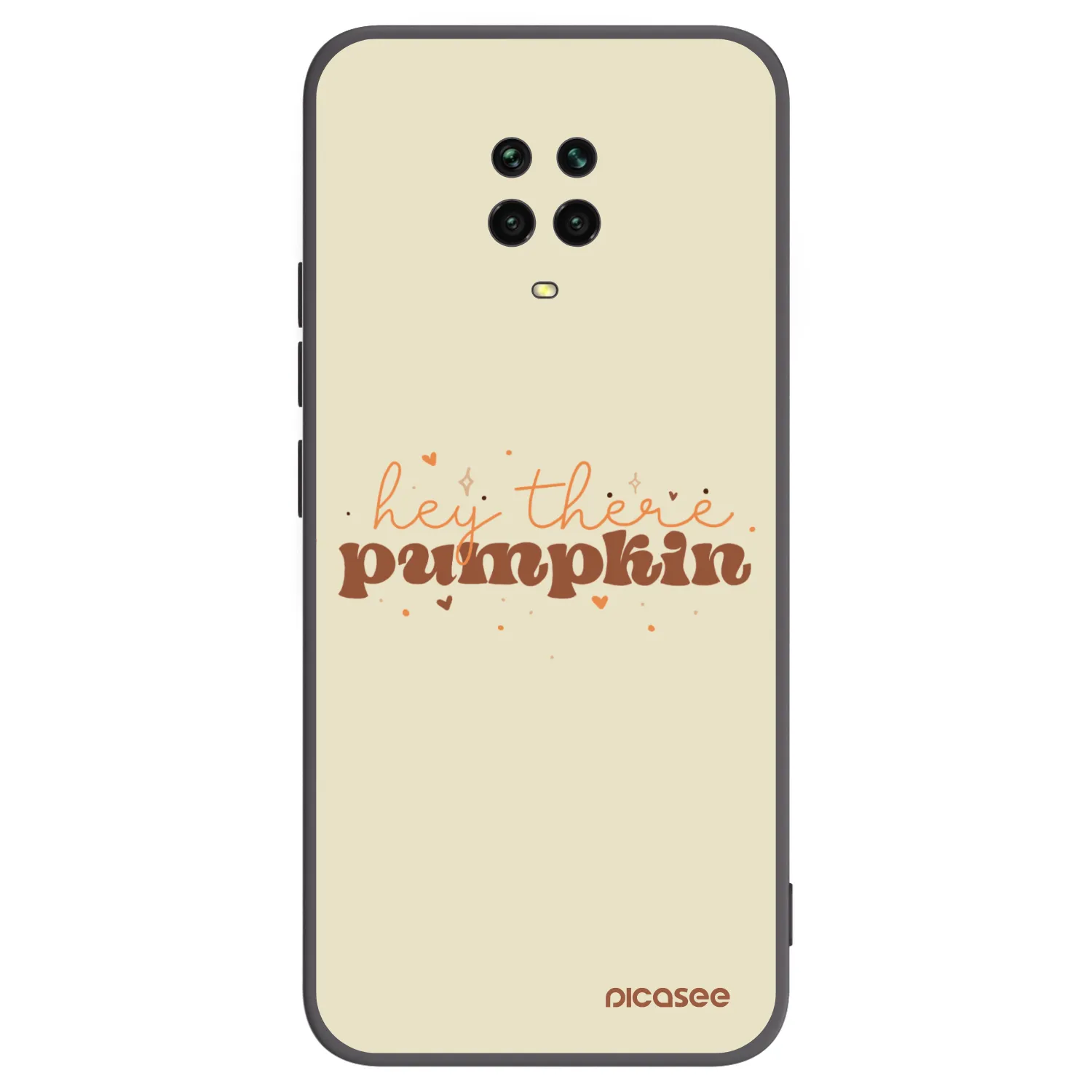 Picasee Μαύρη θήκη σιλικόνης για Xiaomi Redmi Note 9S - Hey there pumpkin