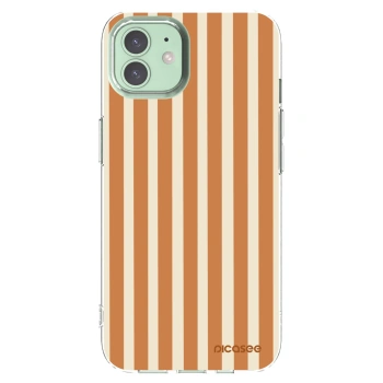 Picasee διαφανής θήκη σιλικόνης Apple iPhone 12 - Orange lines