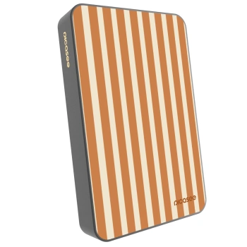 Picasee Powerbank με MagSafe 10 000 mAh Γκρί - Orange lines