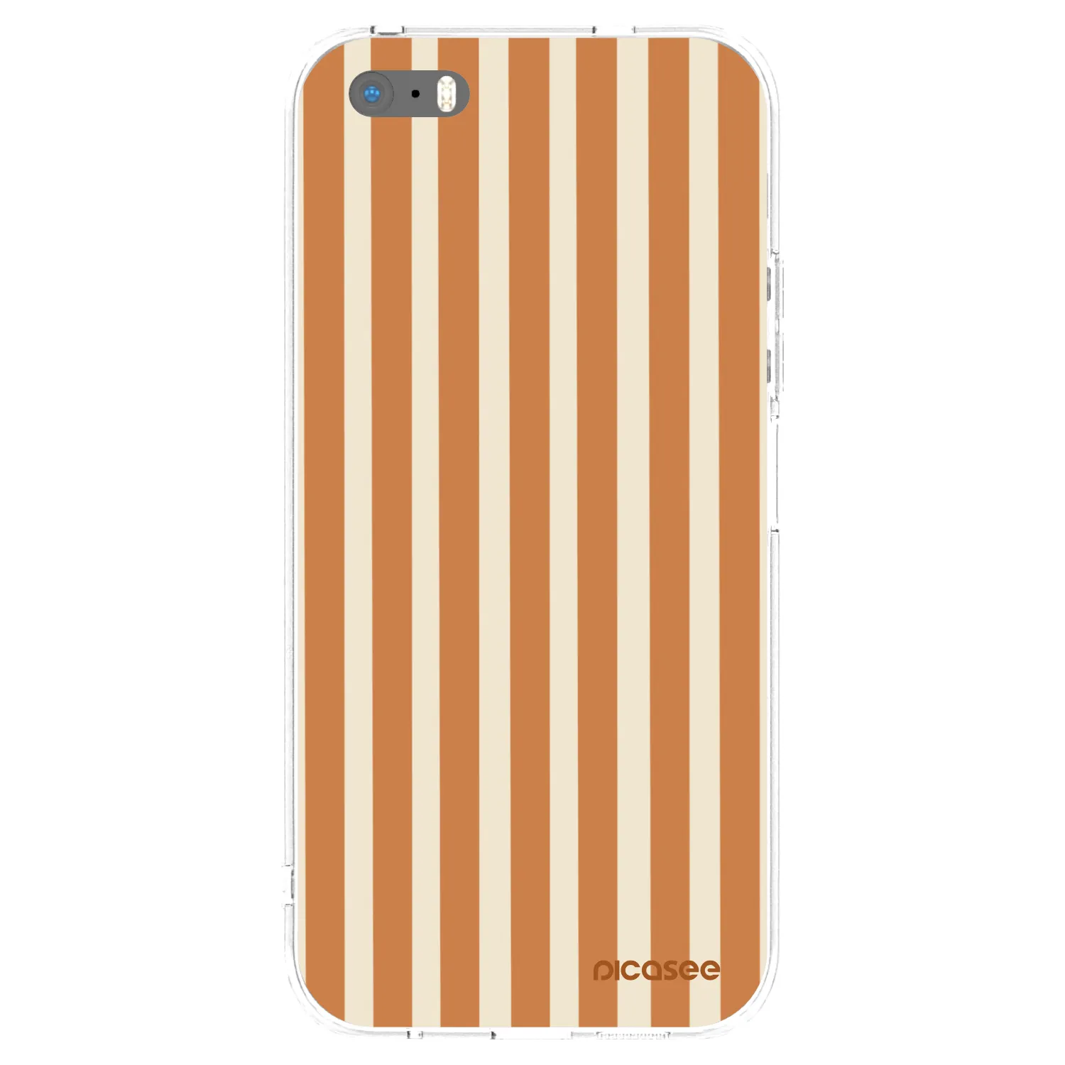 Picasee διαφανής θήκη σιλικόνης Apple iPhone 5/5S/SE - Orange lines