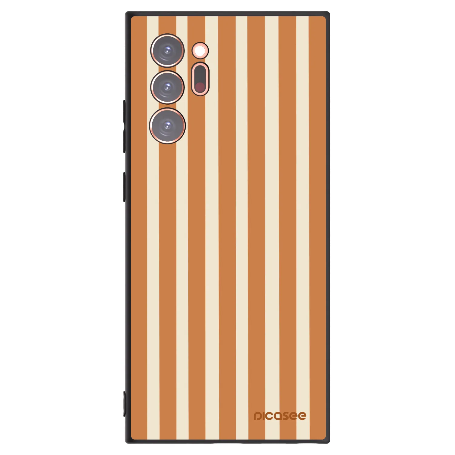 Picasee Μαύρη θήκη σιλικόνης για Samsung Galaxy Note 20 Ultra - Orange lines