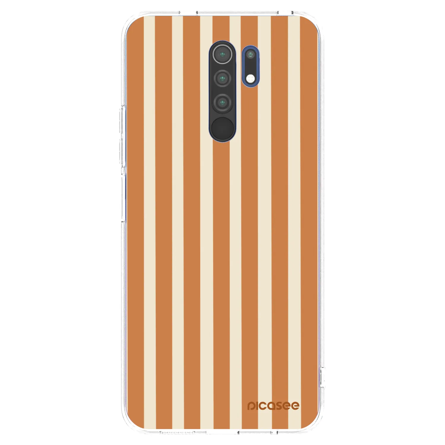 Picasee διαφανής θήκη σιλικόνης Xiaomi Redmi 9 - Orange lines