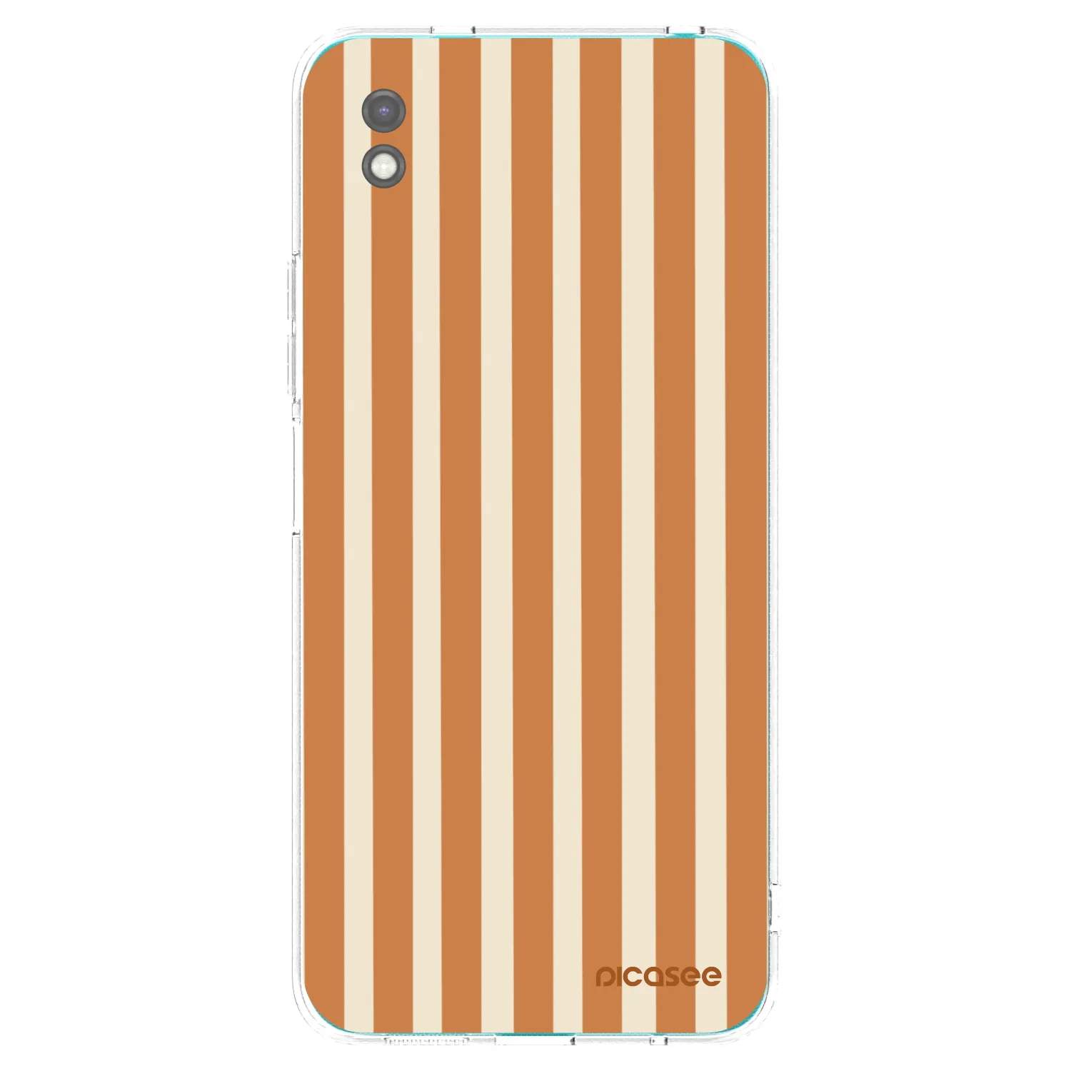 Picasee Μαύρη θήκη σιλικόνης για Xiaomi Redmi 9A - Orange lines