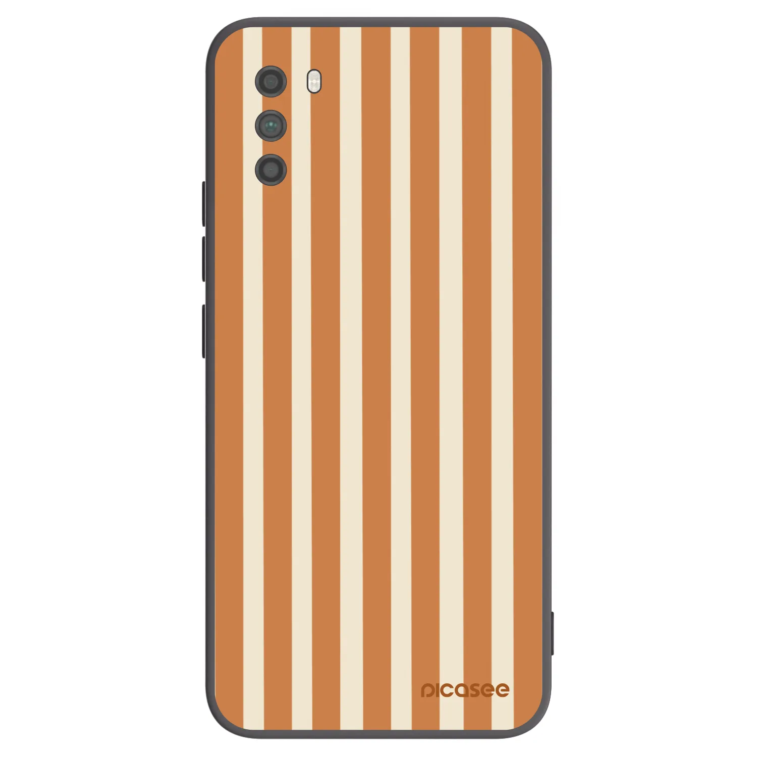 Picasee Μαύρη θήκη σιλικόνης για Xiaomi Poco M3 - Orange lines