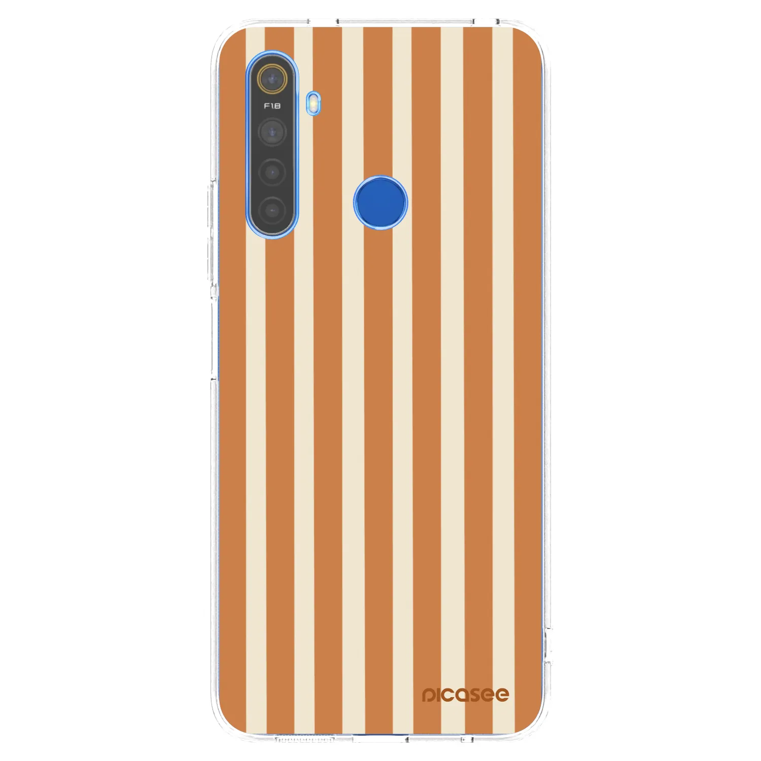 Picasee διαφανής θήκη σιλικόνης Realme 5 - Orange lines