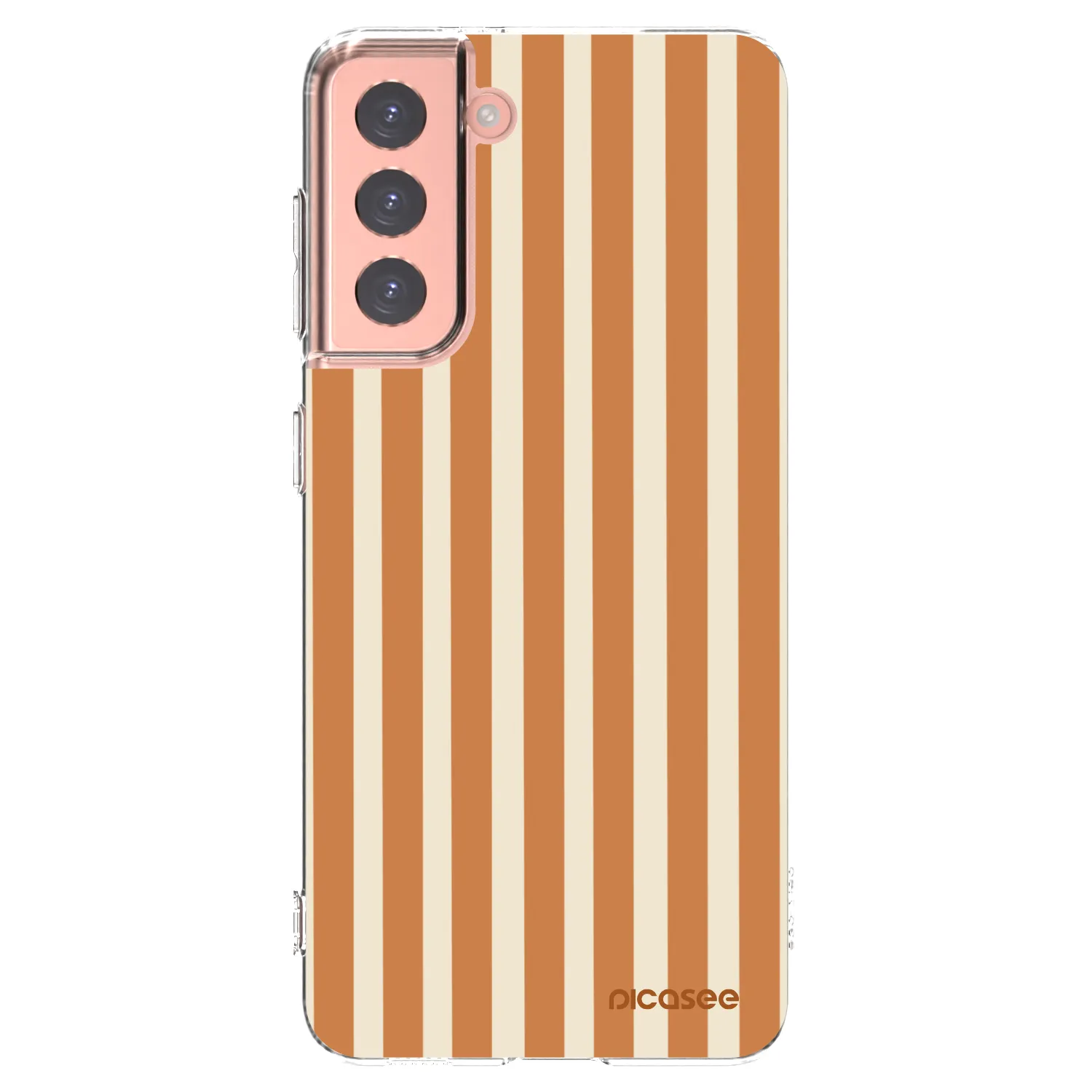 Picasee διαφανής θήκη σιλικόνης Samsung Galaxy S21 5G G991B - Orange lines