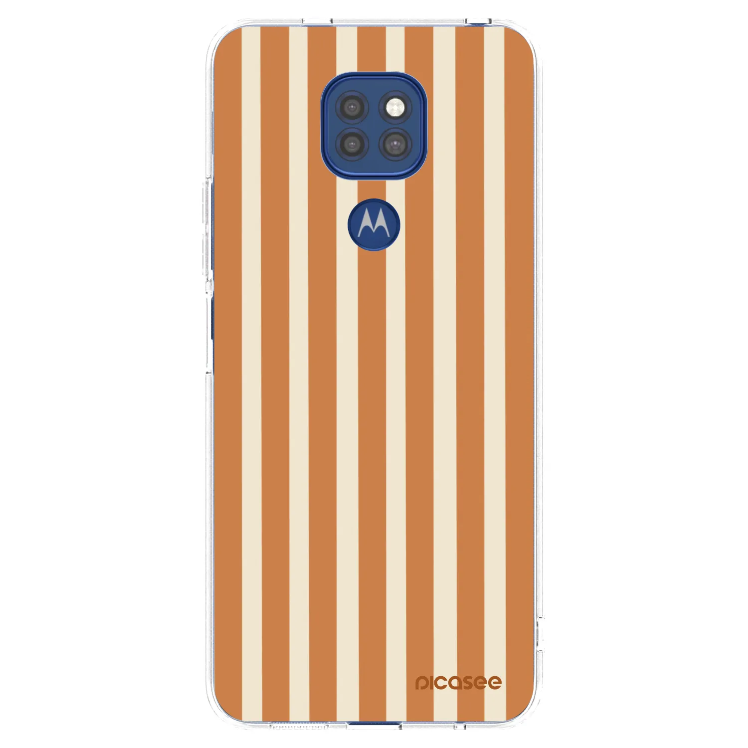 Picasee διαφανής θήκη σιλικόνης Motorola Moto G9 Play - Orange lines