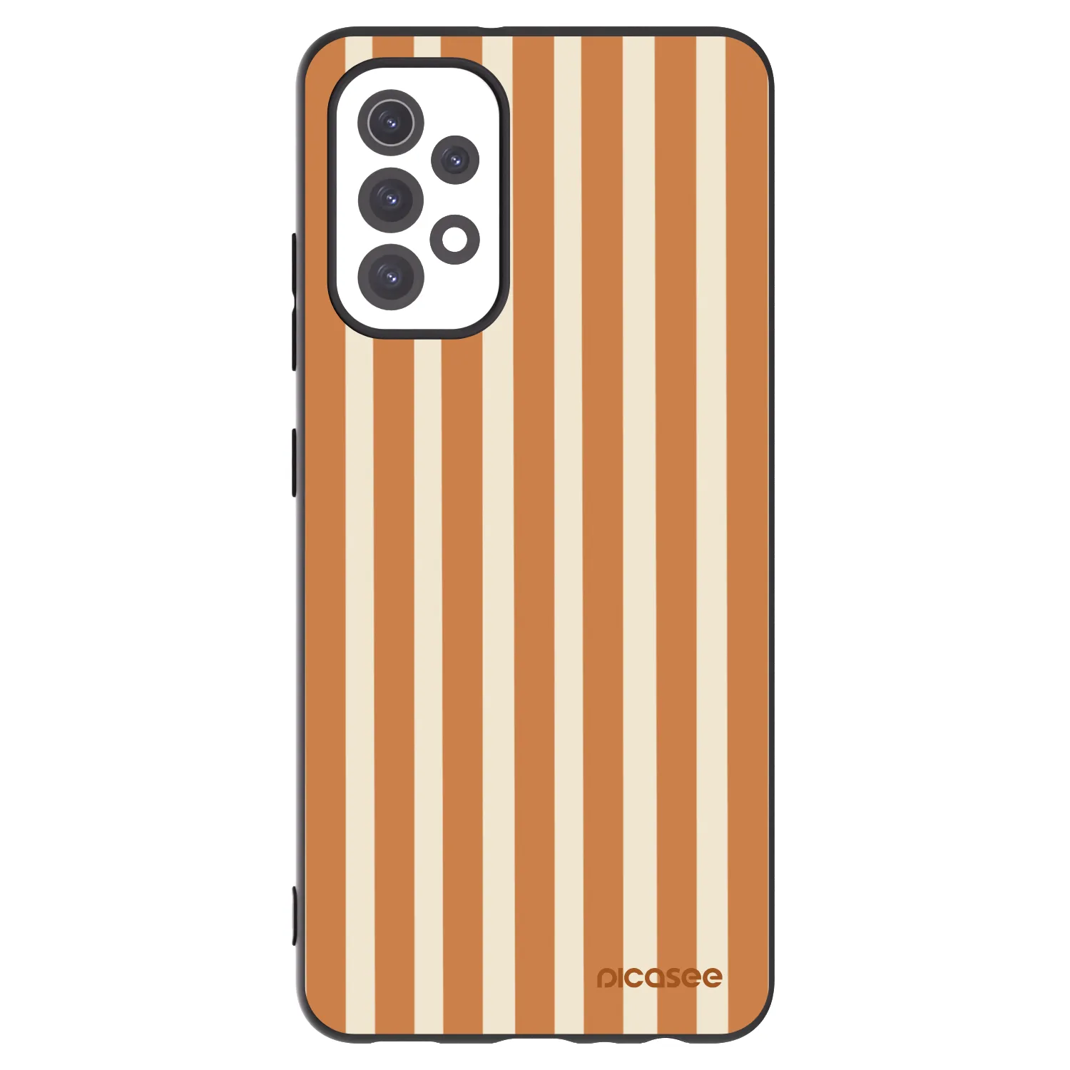 Picasee Μαύρη θήκη σιλικόνης για Samsung Galaxy A32 5G A326B - Orange lines