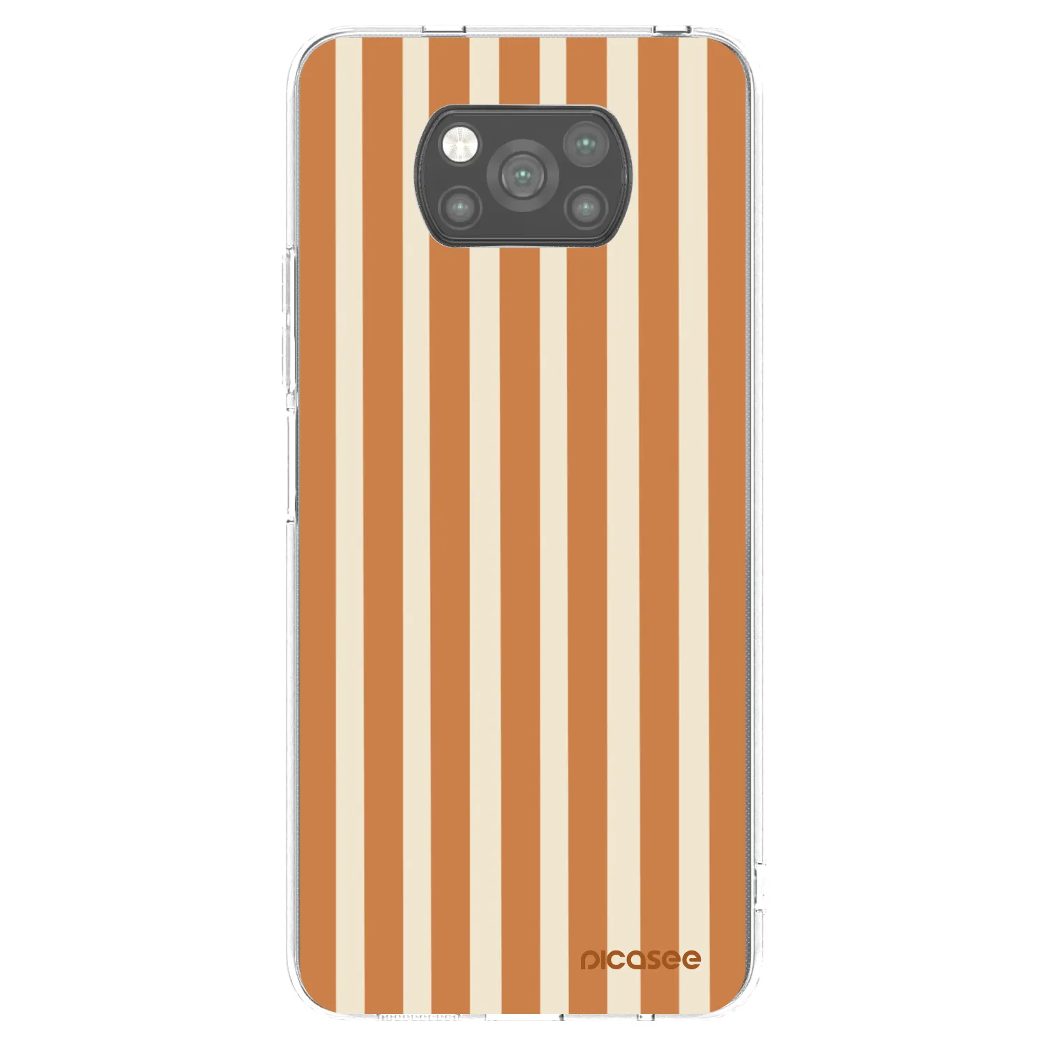 Picasee Μαύρη θήκη σιλικόνης για Xiaomi Poco X3 Pro - Orange lines