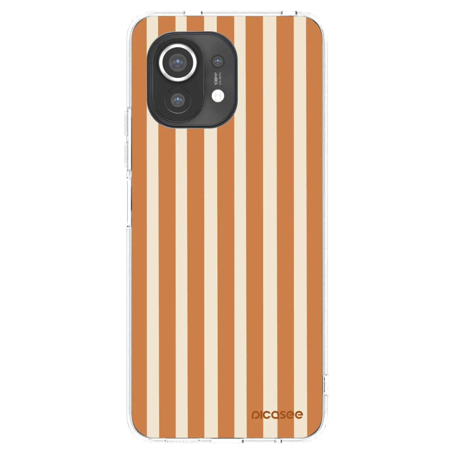 Picasee διαφανής θήκη σιλικόνης Xiaomi Mi 11 - Orange lines