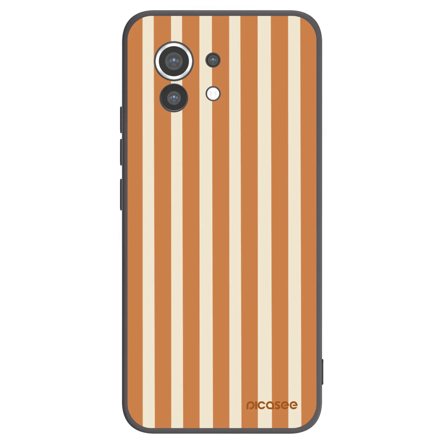 Picasee Μαύρη θήκη σιλικόνης για Xiaomi Mi 11 - Orange lines
