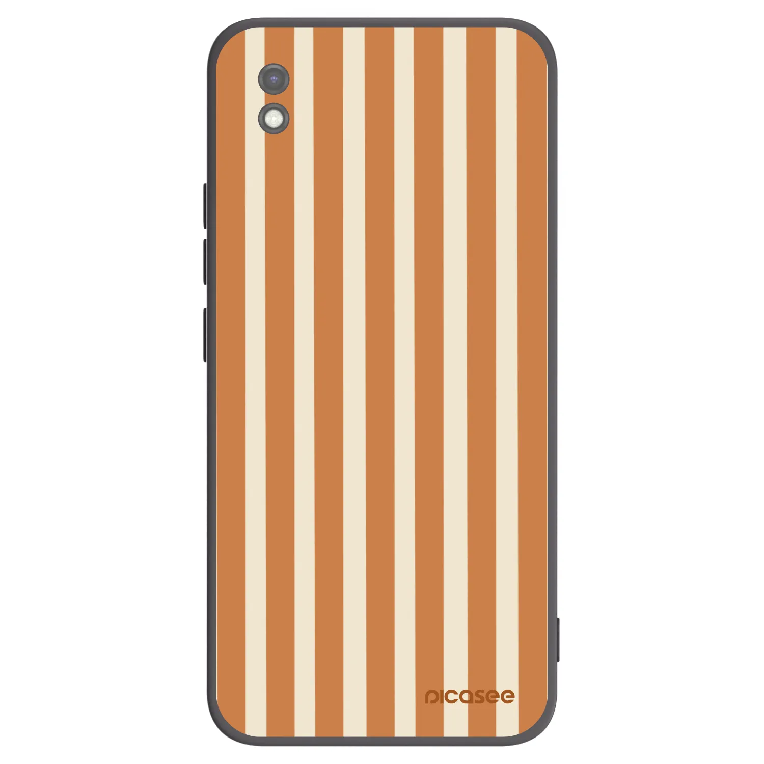 Picasee Μαύρη θήκη σιλικόνης για Xiaomi Redmi 9AT - Orange lines