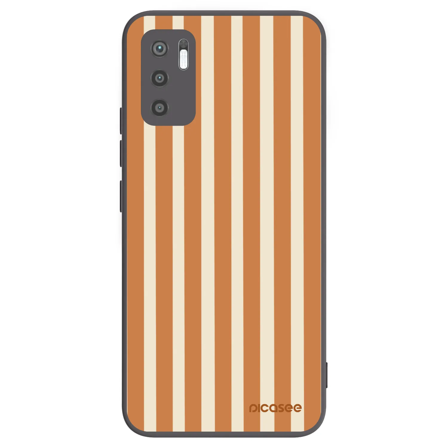 Picasee Μαύρη θήκη σιλικόνης για Xiaomi Redmi Note 10 5G - Orange lines