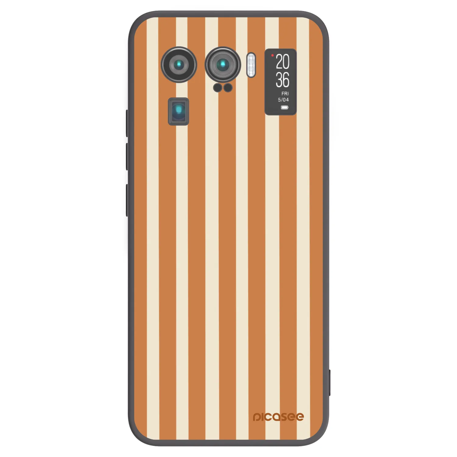Picasee Μαύρη θήκη σιλικόνης για Xiaomi Mi 11 Ultra - Orange lines
