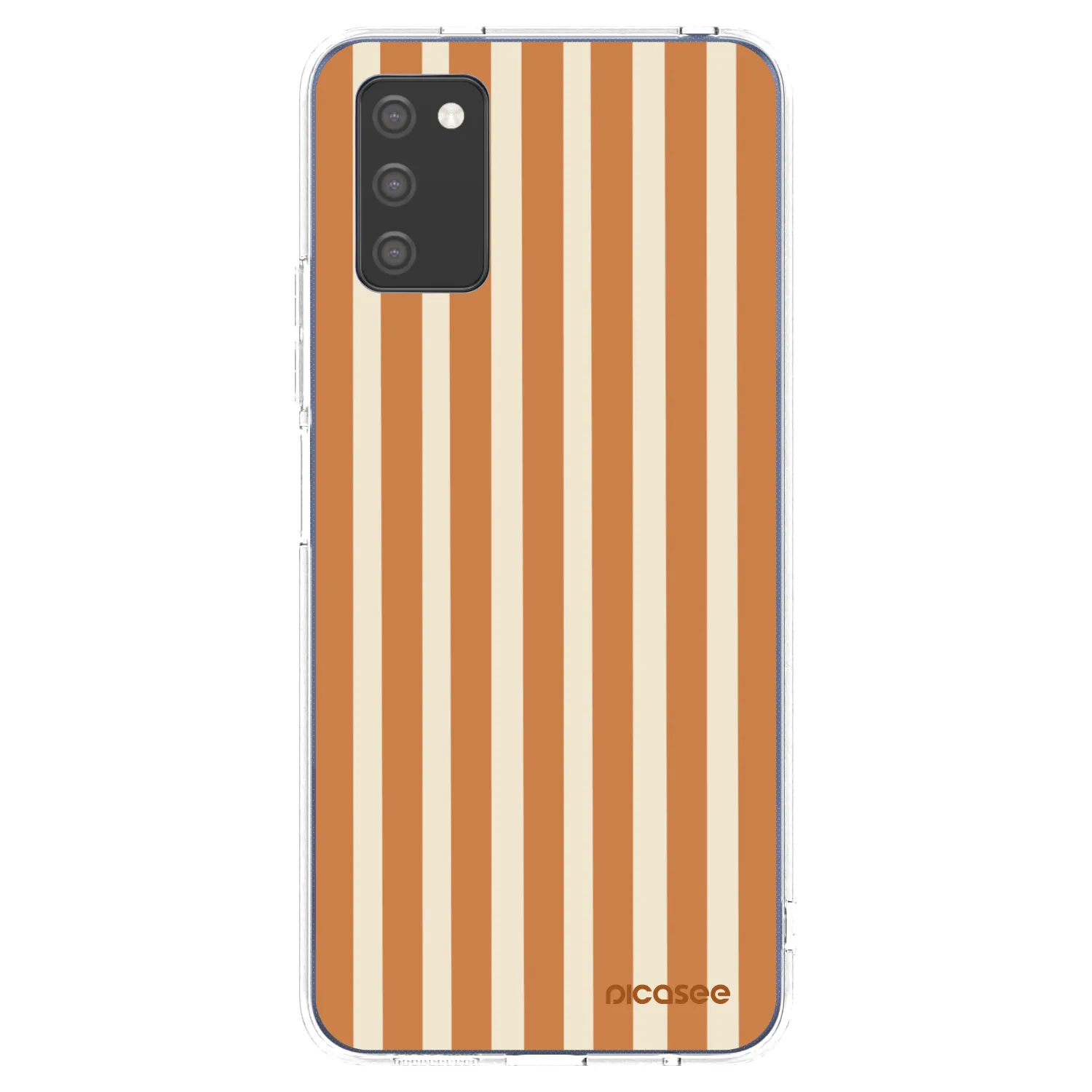 Picasee διαφανής θήκη σιλικόνης Samsung Galaxy A02s A025G - Orange lines