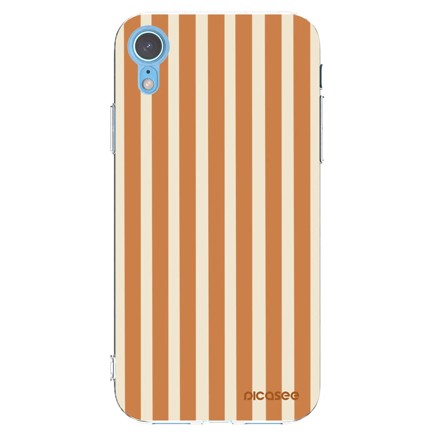 Picasee διαφανής θήκη σιλικόνης Apple iPhone XR - Orange lines
