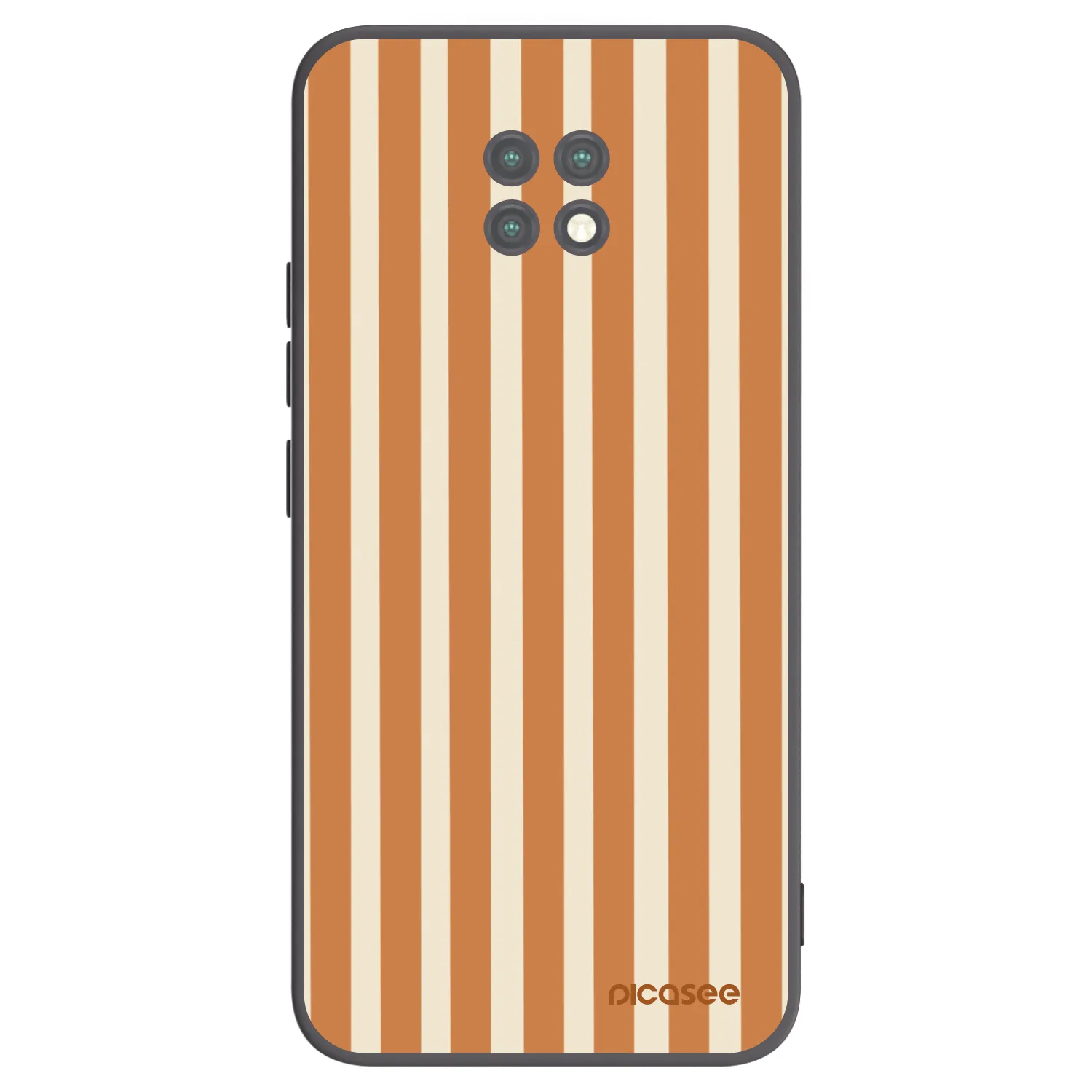 Picasee Μαύρη θήκη σιλικόνης για Xiaomi Redmi Note 9T - Orange lines