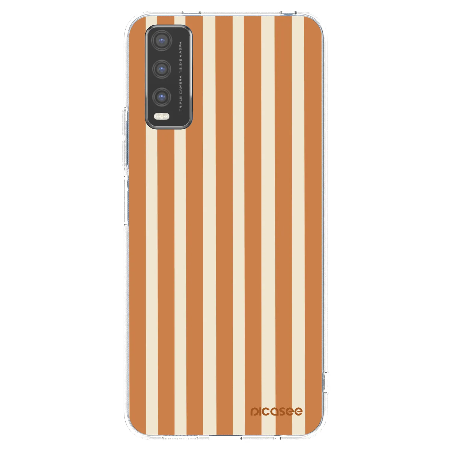 Picasee διαφανής θήκη σιλικόνης Vivo Y20s - Orange lines