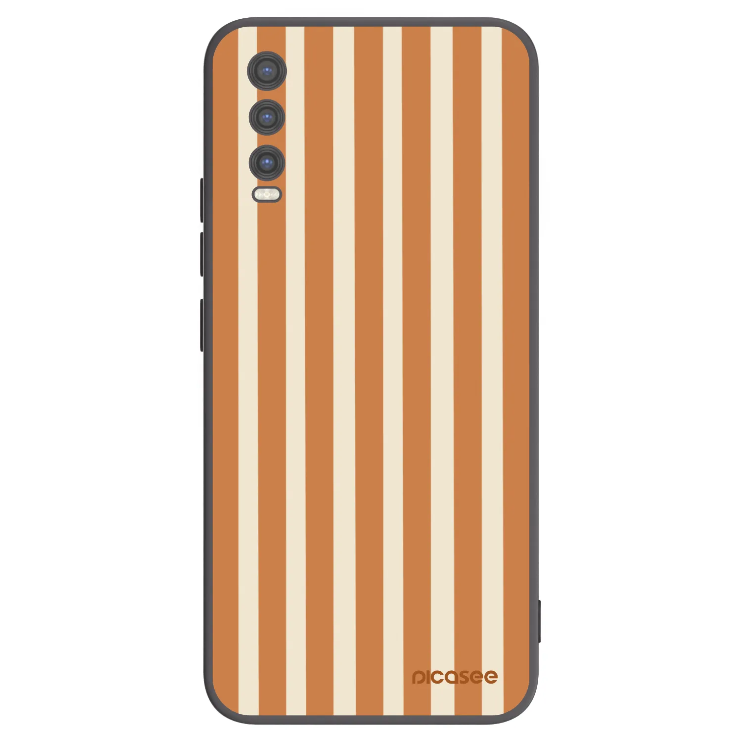 Picasee Μαύρη θήκη σιλικόνης για Vivo Y20s - Orange lines