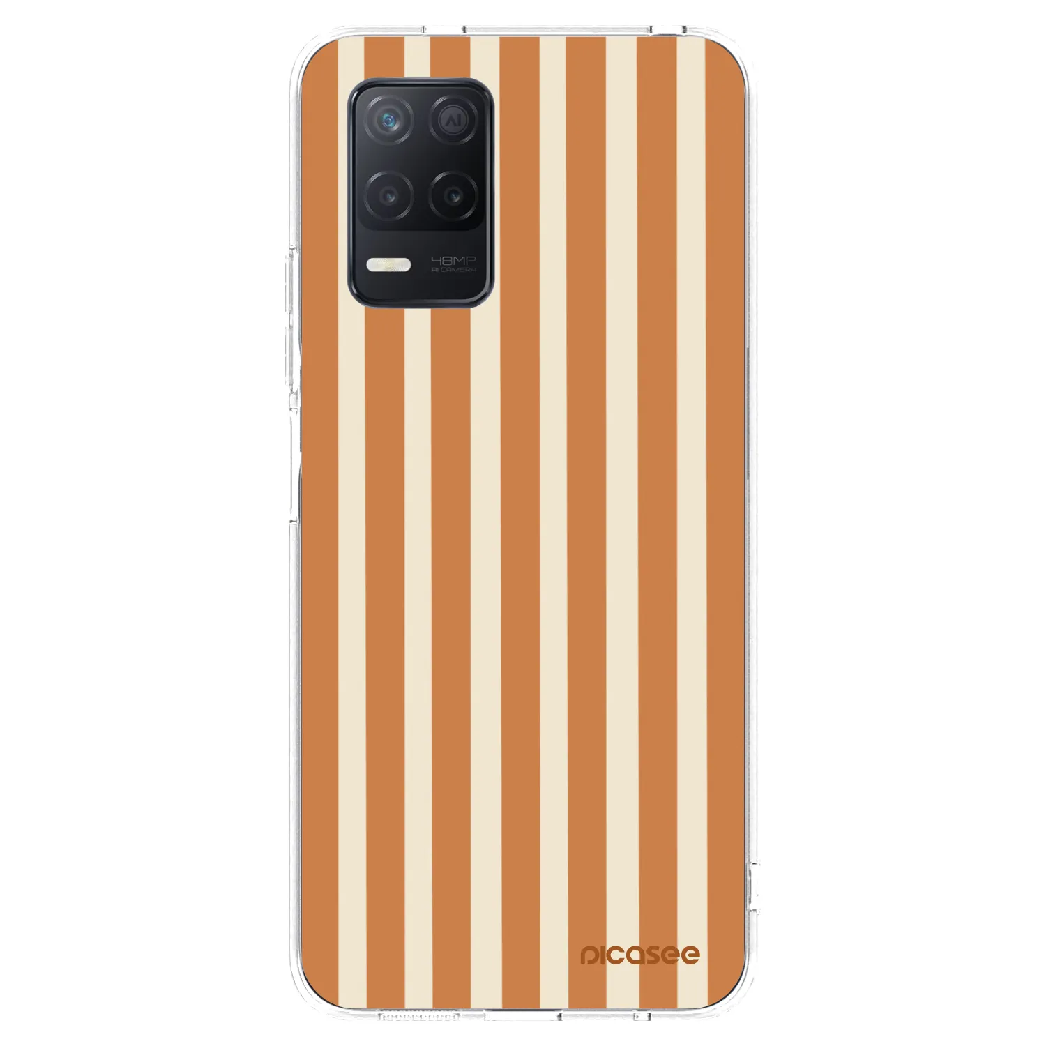 Picasee διαφανής θήκη σιλικόνης Realme 8 5G - Orange lines