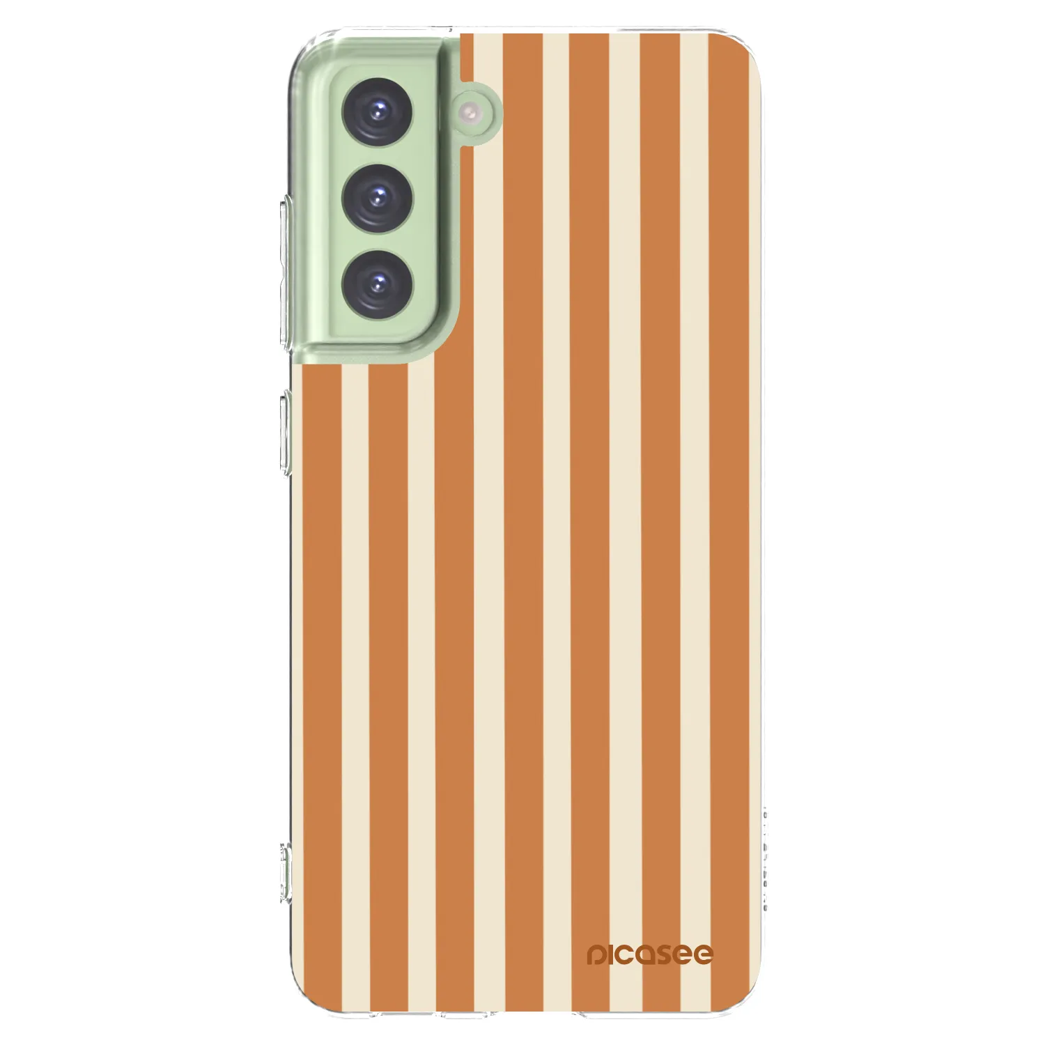 Picasee διαφανής θήκη σιλικόνης Samsung Galaxy S21 FE 5G - Orange lines