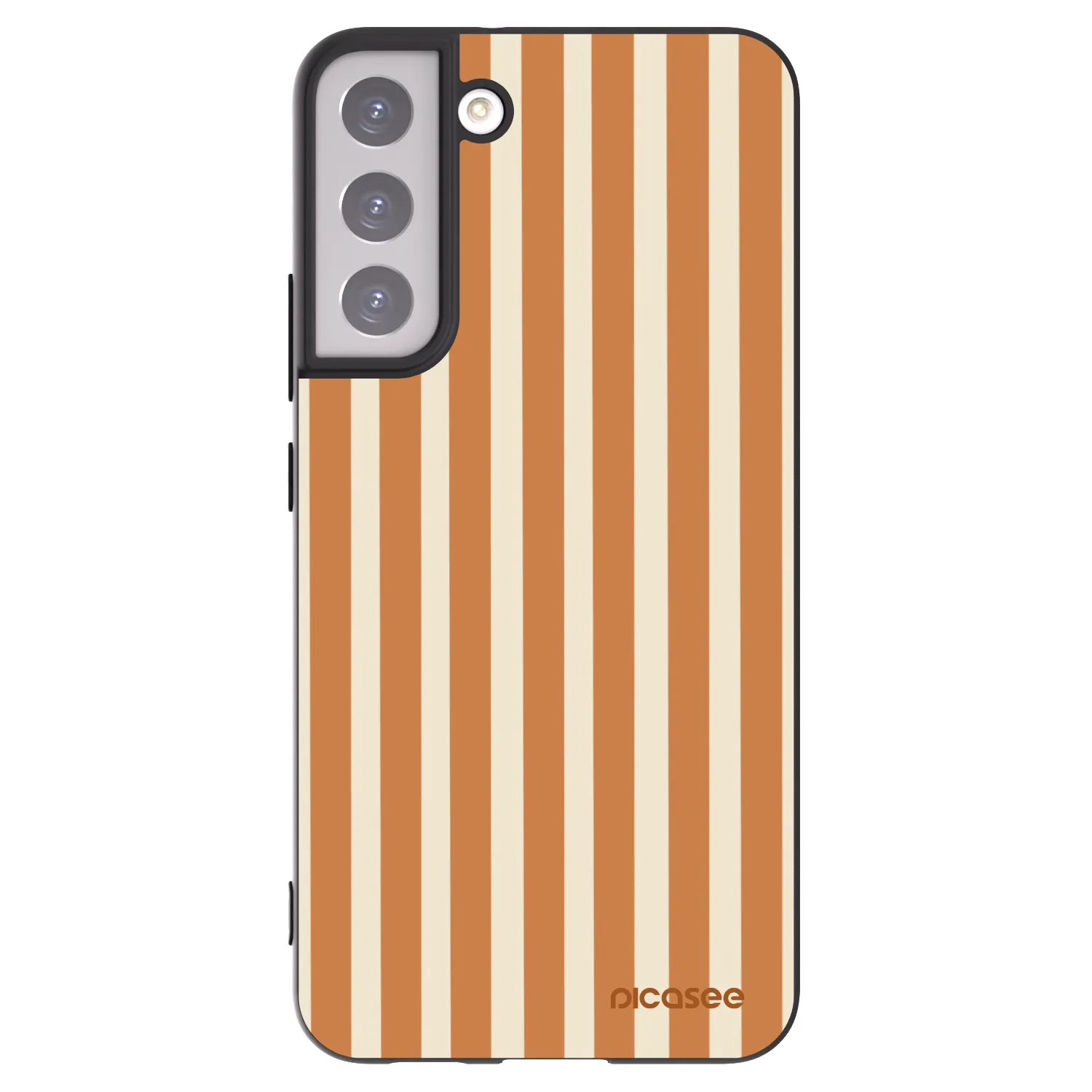 Picasee Μαύρη θήκη σιλικόνης για Samsung Galaxy S22+ 5G - Orange lines