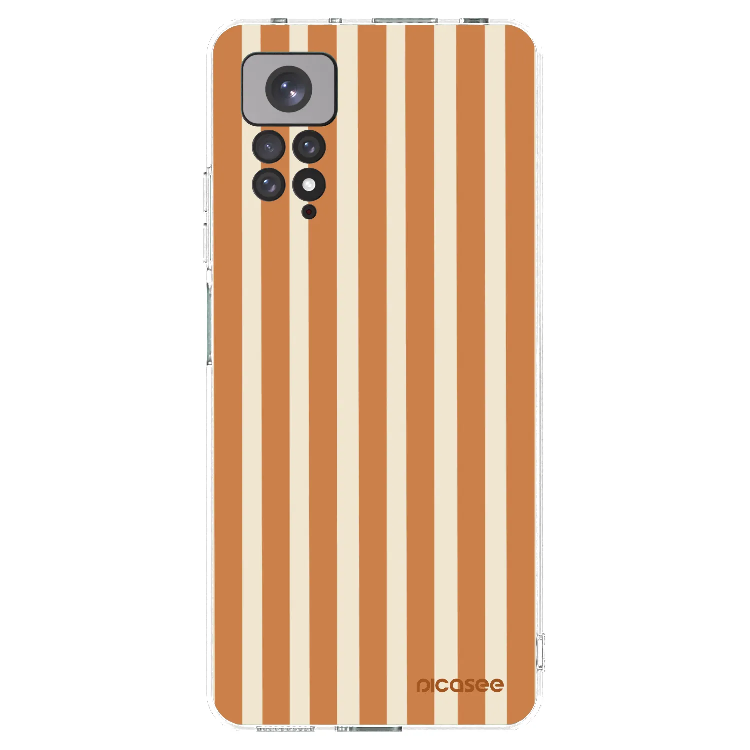 Picasee διαφανής θήκη σιλικόνης Xiaomi Redmi Note 11S 4G - Orange lines