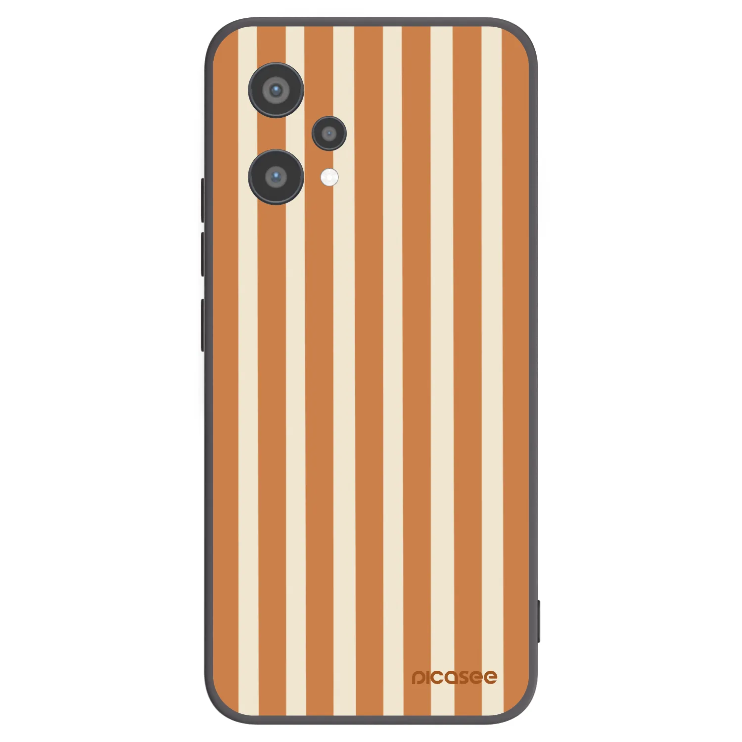 Picasee Μαύρη θήκη σιλικόνης για Realme 9 Pro 5G - Orange lines