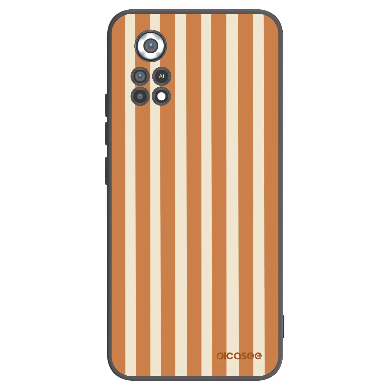 Picasee Μαύρη θήκη σιλικόνης για Xiaomi Poco X4 Pro 5G - Orange lines