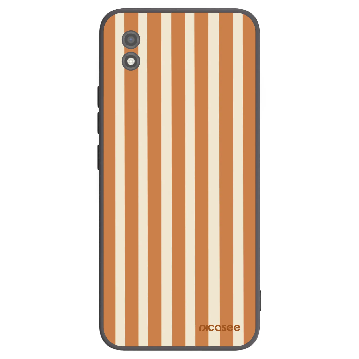 Picasee Μαύρη θήκη σιλικόνης για Realme C11 (2021) - Orange lines