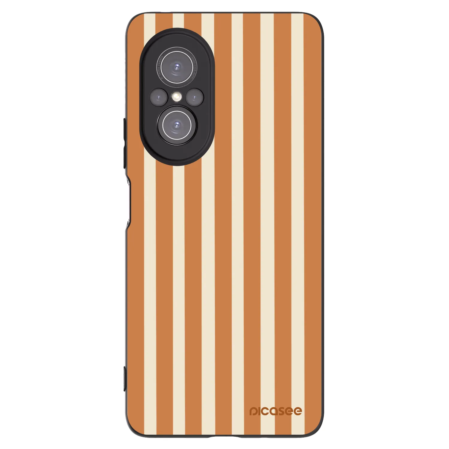 Picasee Μαύρη θήκη σιλικόνης για Huawei Nova 9 SE - Orange lines