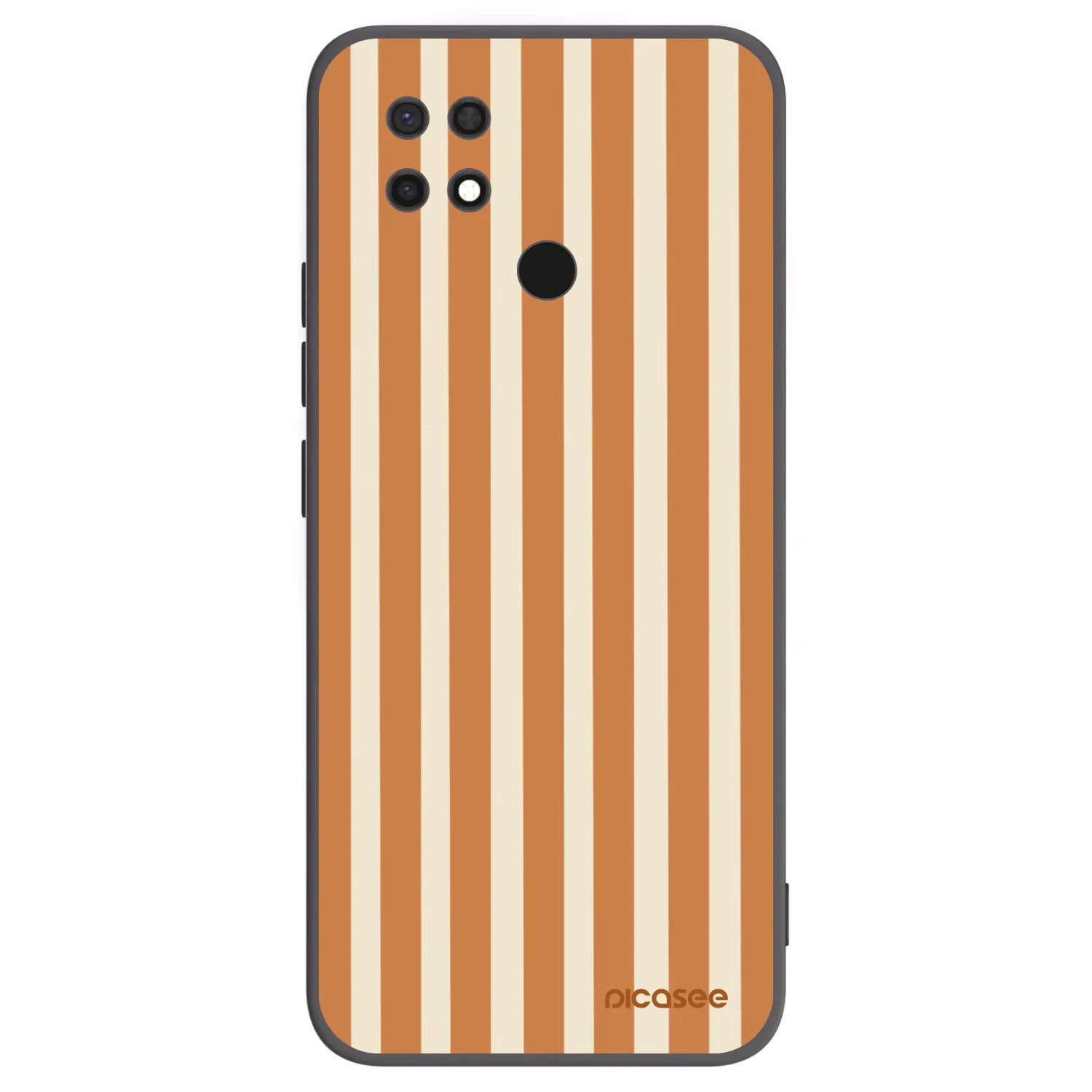 Picasee Μαύρη θήκη σιλικόνης για Xiaomi Redmi 10C - Orange lines