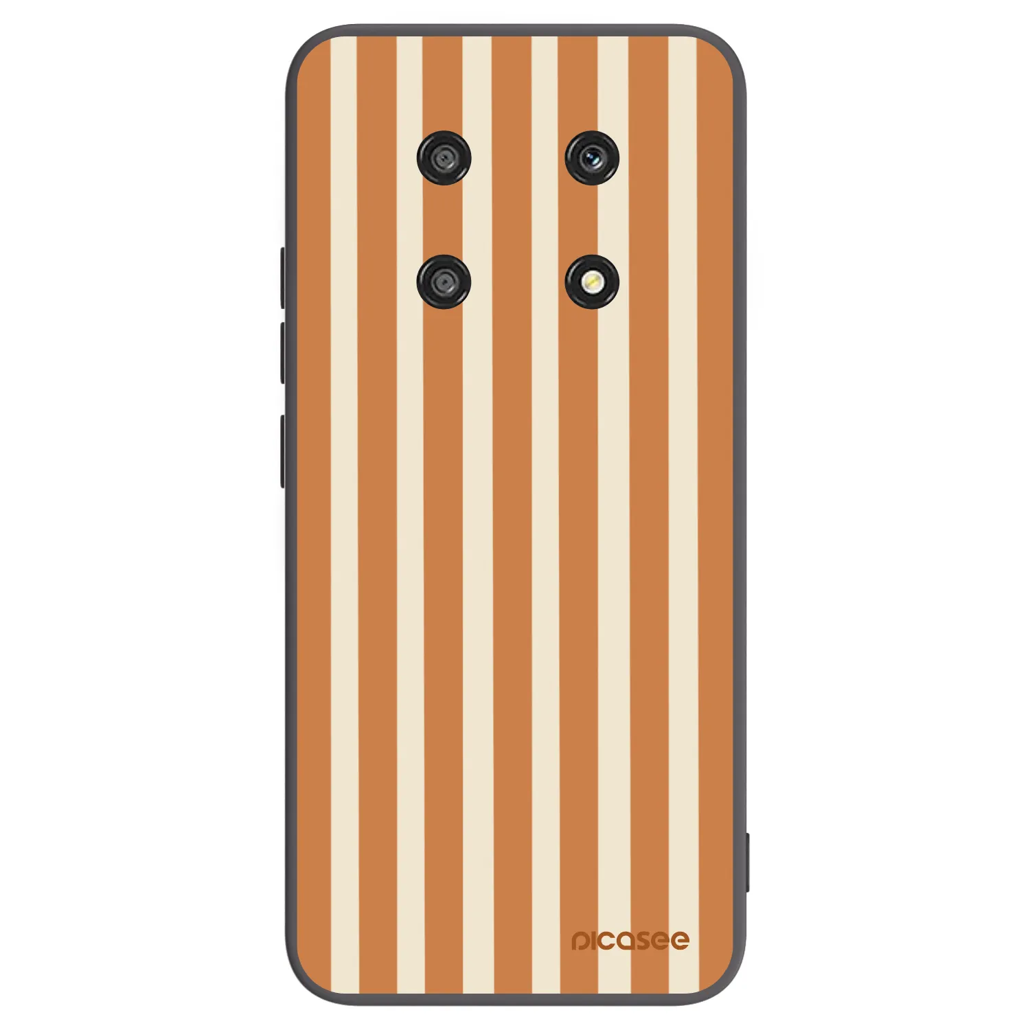 Picasee Μαύρη θήκη σιλικόνης για Honor Magic4 Lite 5G - Orange lines