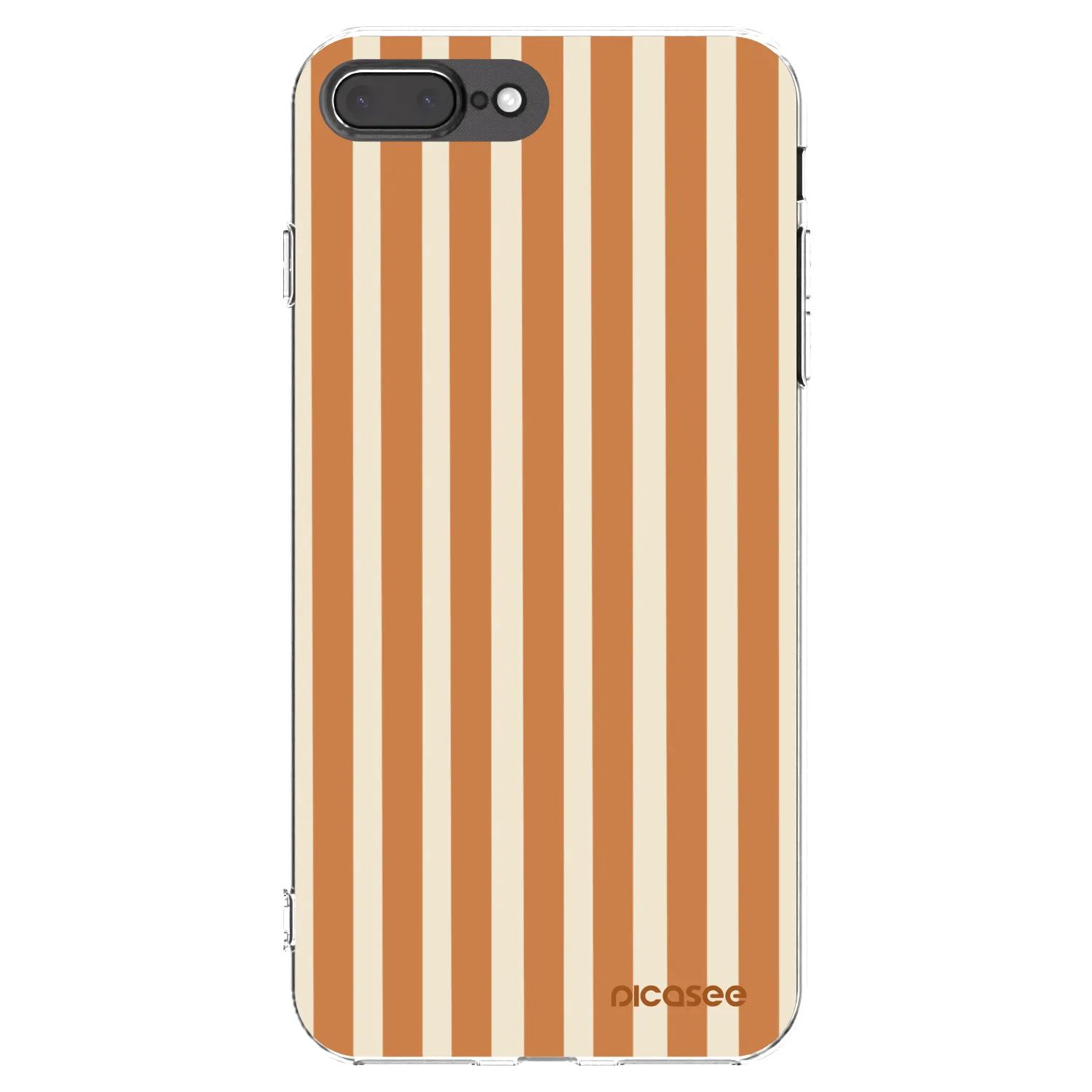 Picasee διαφανής θήκη σιλικόνης Apple iPhone 8 Plus - Orange lines