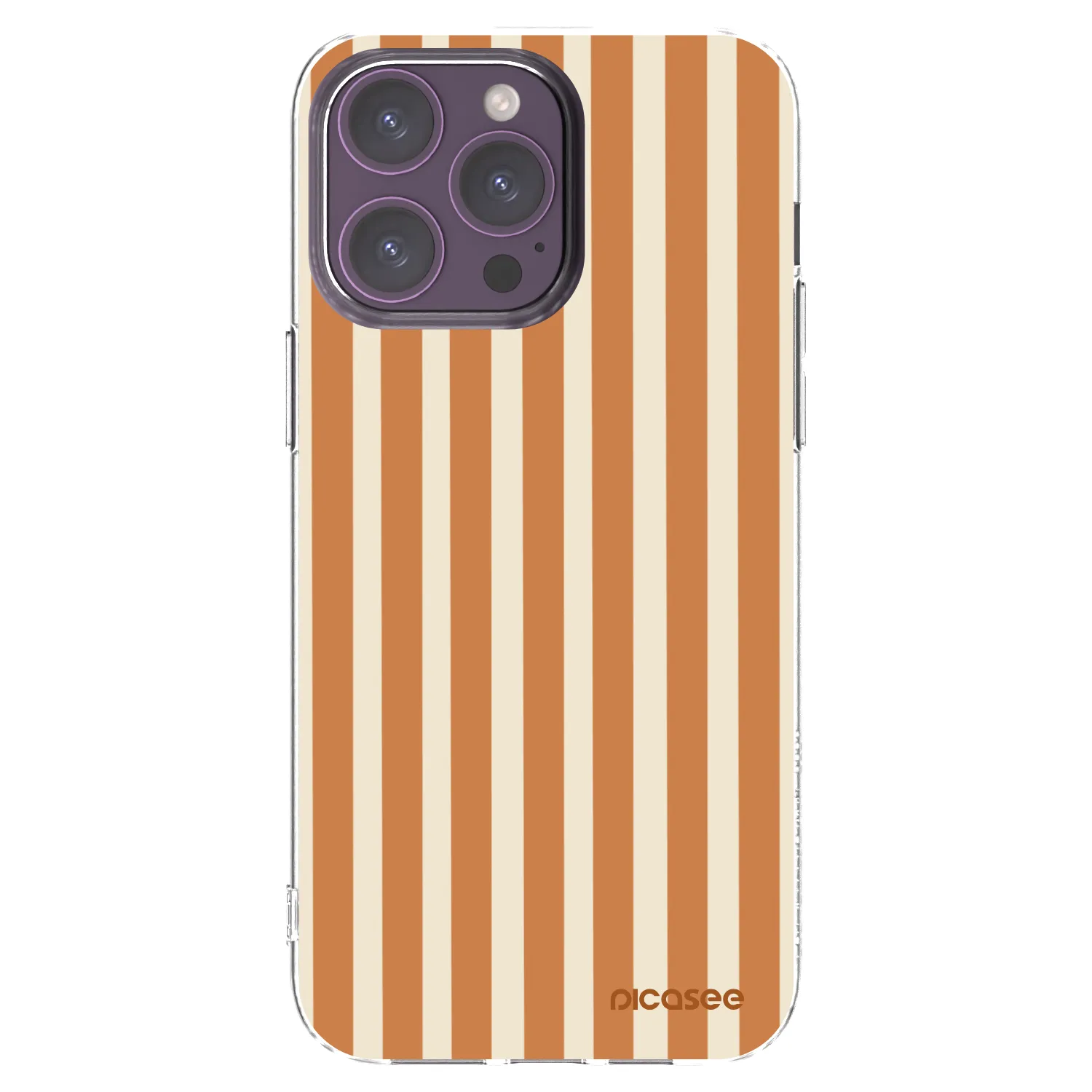 Picasee διαφανής θήκη σιλικόνης Apple iPhone 14 Pro Max - Orange lines