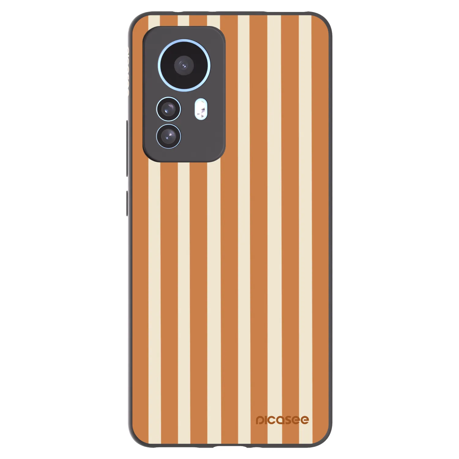 Picasee Μαύρη θήκη σιλικόνης για Xiaomi 12T Pro - Orange lines