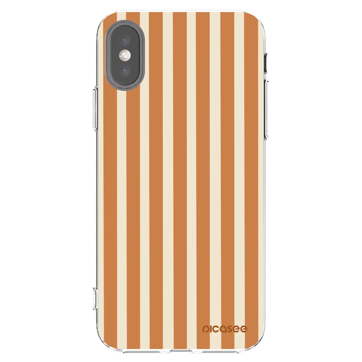 Picasee διαφανής θήκη σιλικόνης Apple iPhone X/XS - Orange lines