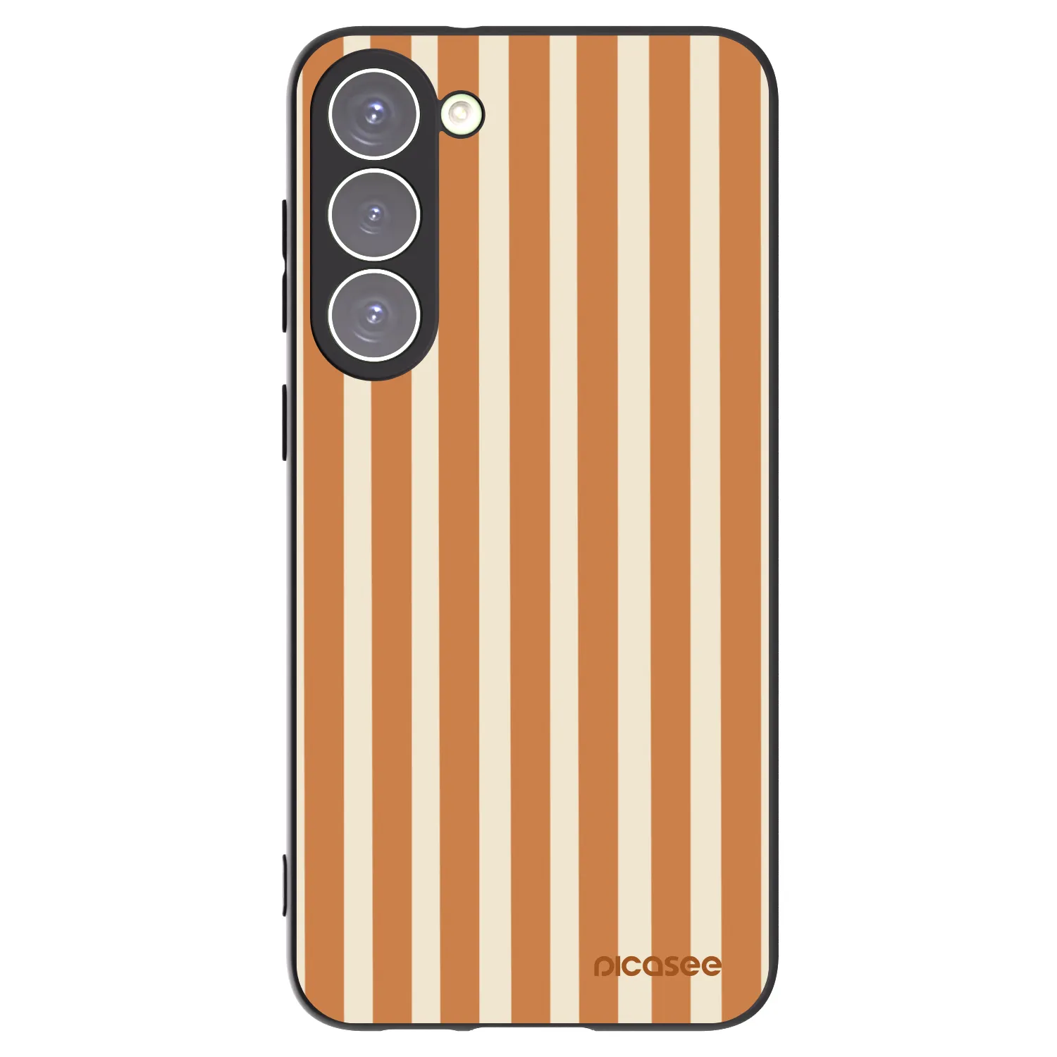 Picasee Μαύρη θήκη σιλικόνης για Samsung Galaxy S23+ 5G - Orange lines