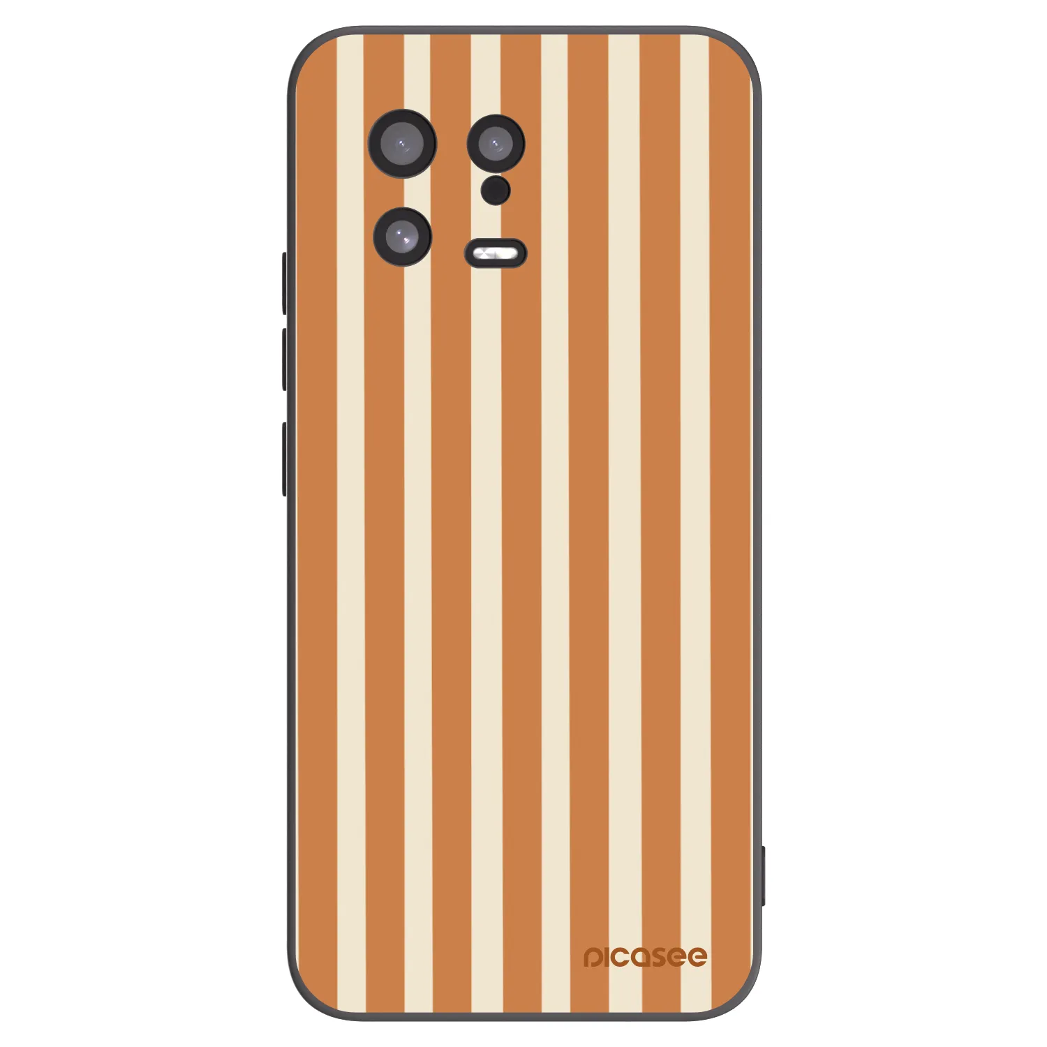 Picasee Μαύρη θήκη σιλικόνης για Xiaomi 13 - Orange lines