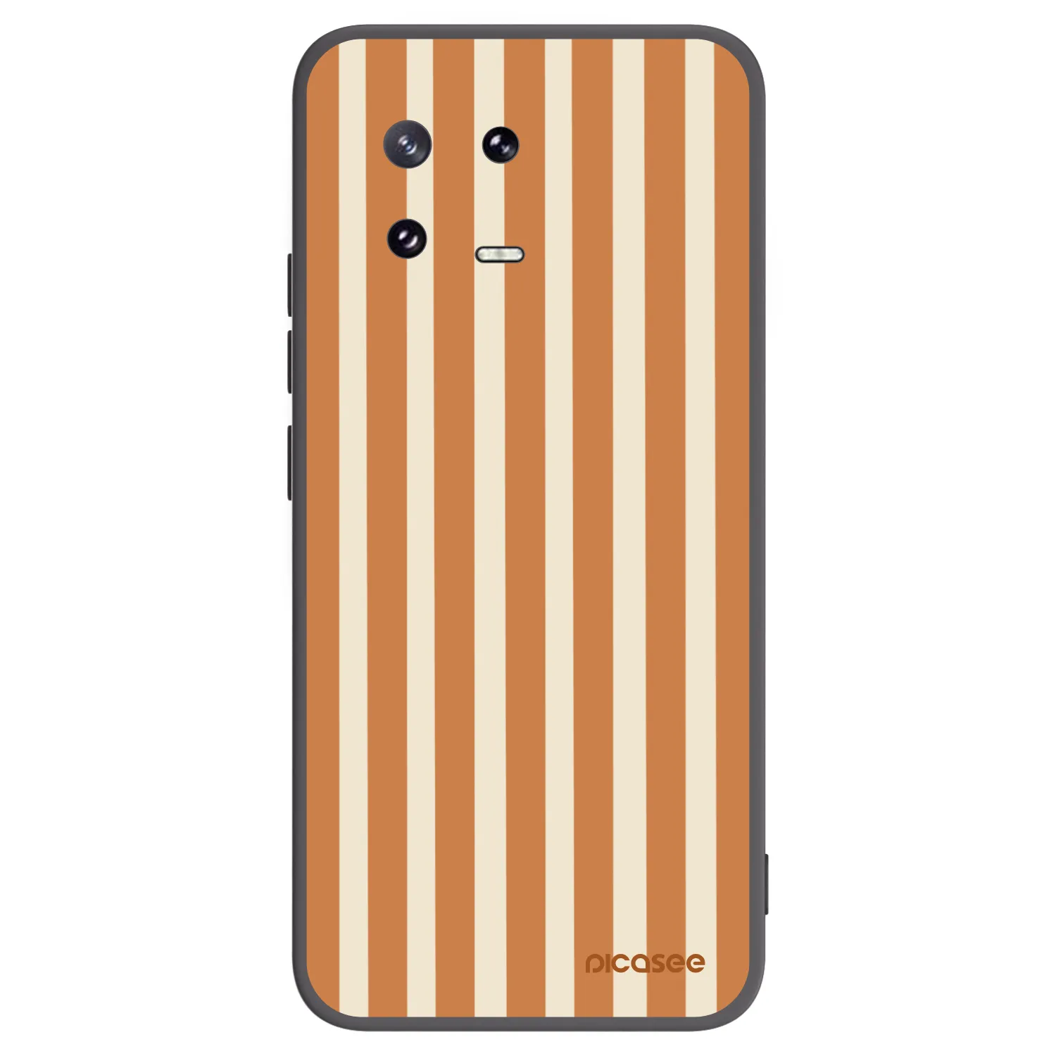 Picasee Μαύρη θήκη σιλικόνης για Xiaomi 13 Pro - Orange lines