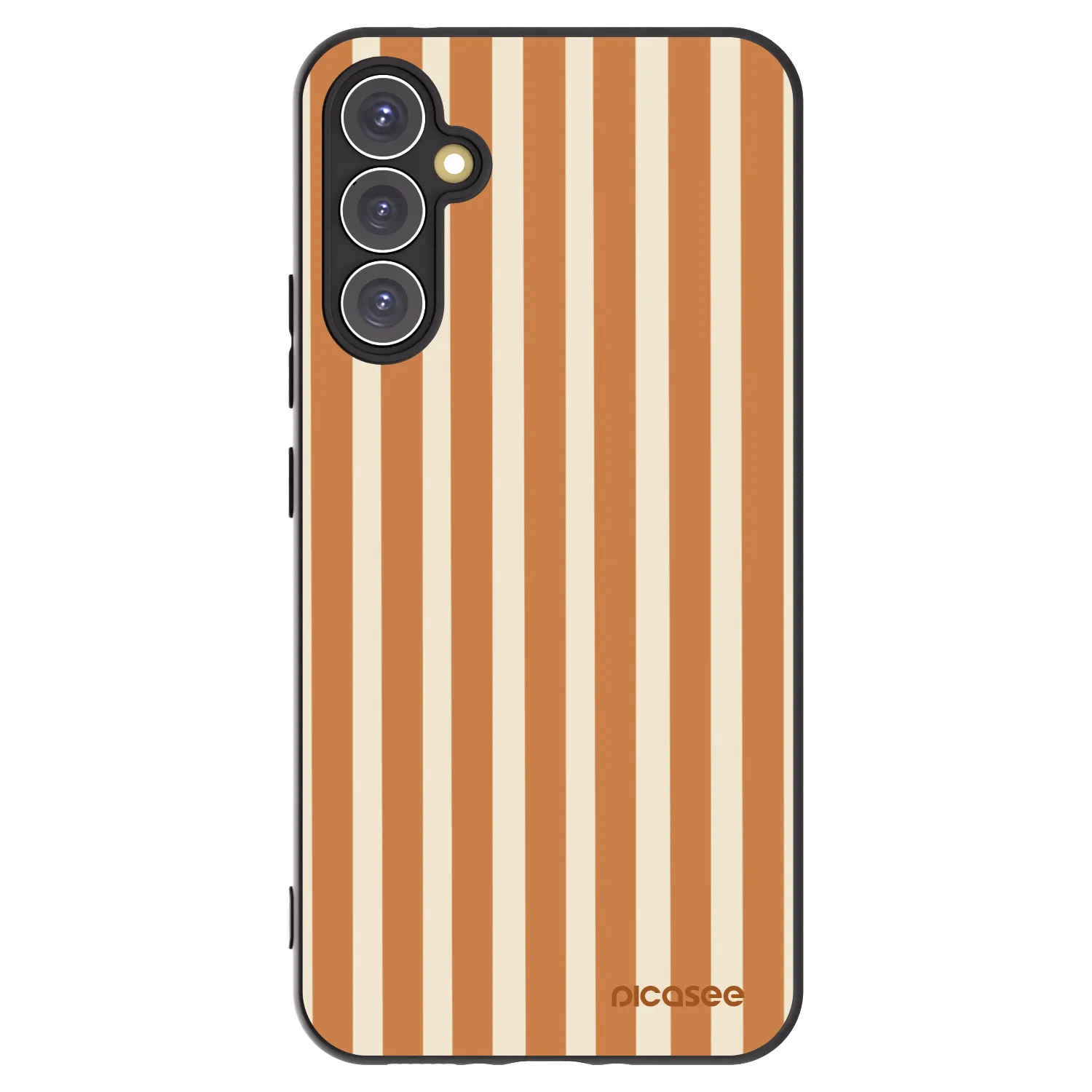 Picasee Μαύρη θήκη σιλικόνης για Samsung Galaxy A34 5G A346B - Orange lines