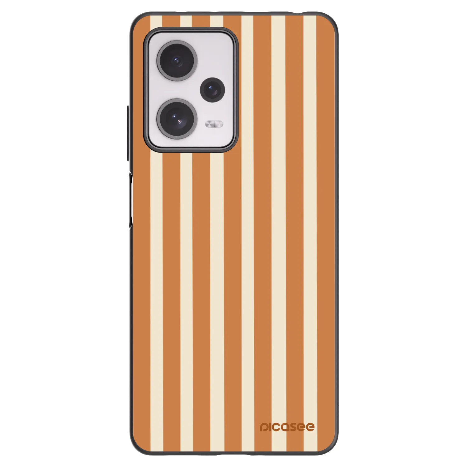 Picasee Μαύρη θήκη σιλικόνης για Xiaomi Redmi Note 12 Pro+ 5G - Orange lines