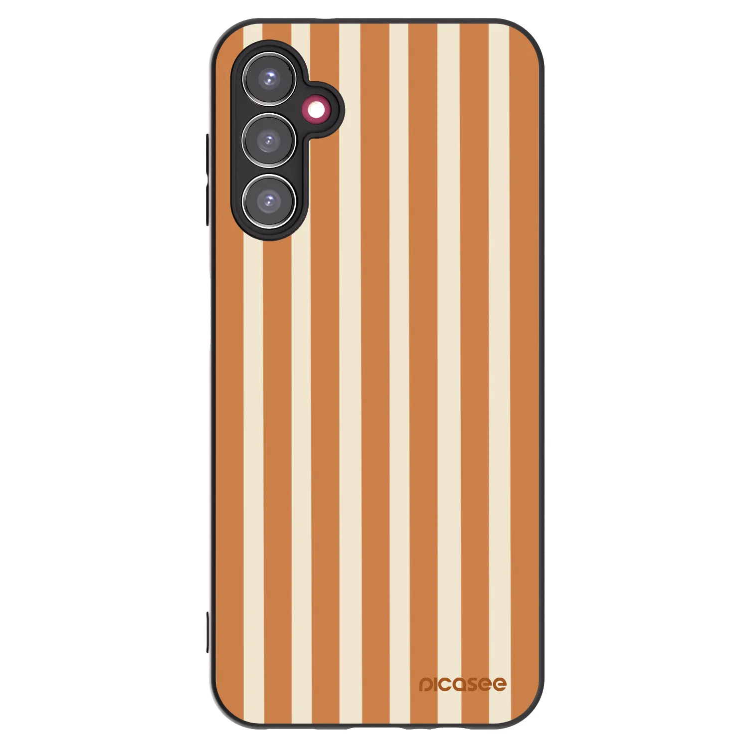 Picasee Μαύρη θήκη σιλικόνης για Samsung Galaxy A14 4G A145R - Orange lines